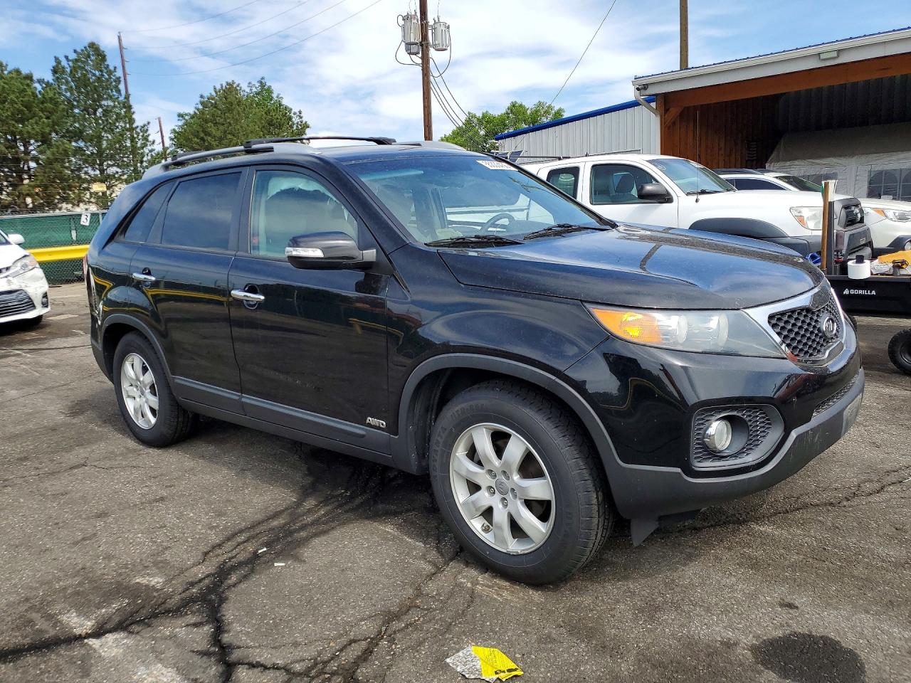 2013 Kia Sorento Lx Black vin: 5XYKTDA27DG337868