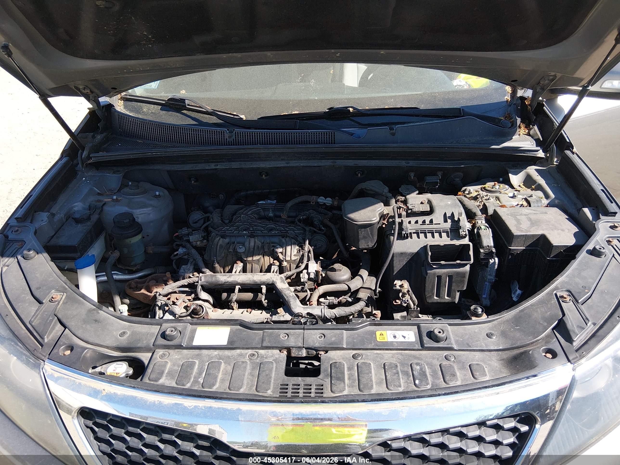 2013 Kia Sorento Lx V6 Gray vin: 5XYKTDA27DG344951