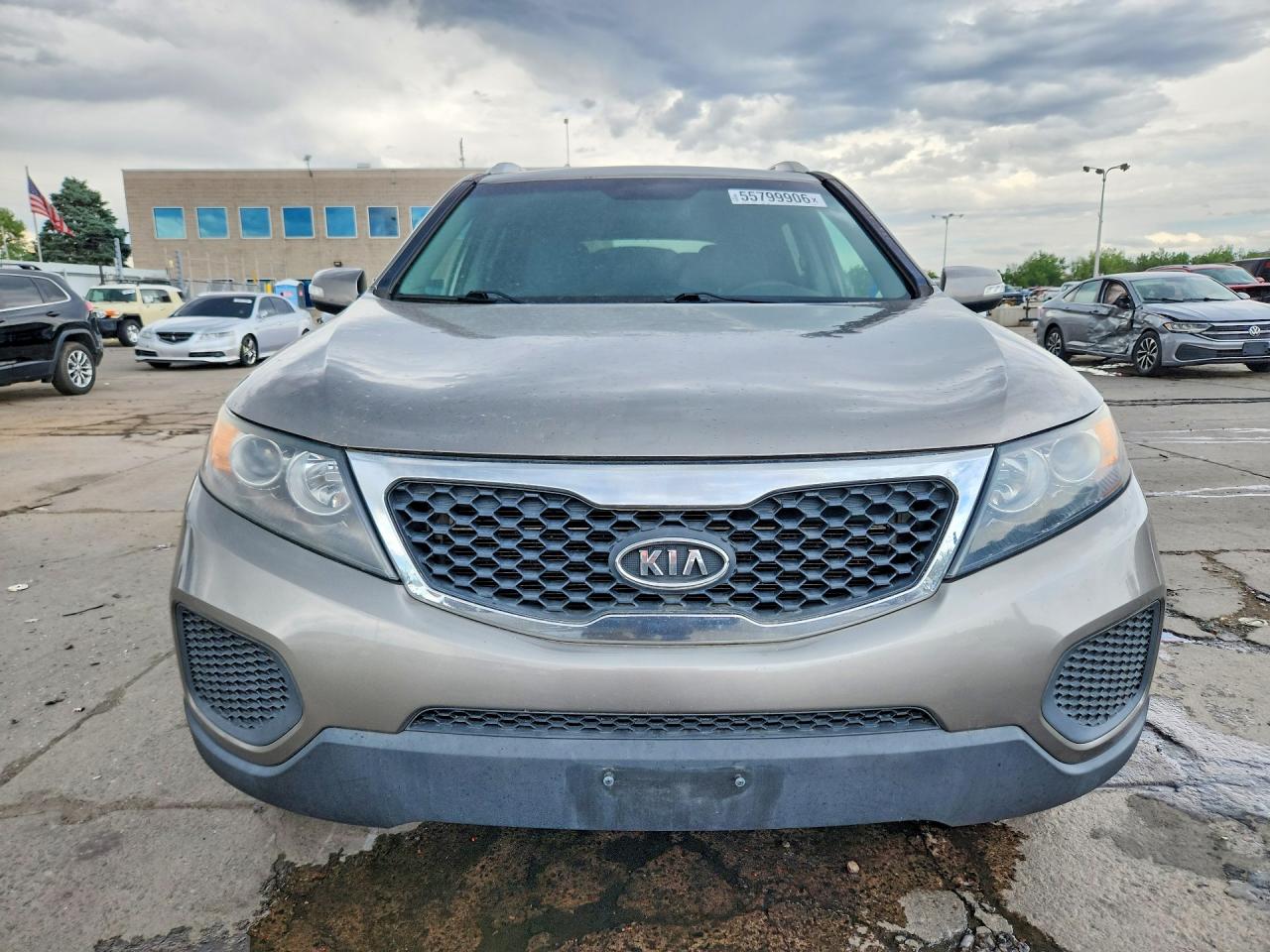 2013 Kia Sorento Lx Gray vin: 5XYKTDA27DG346487