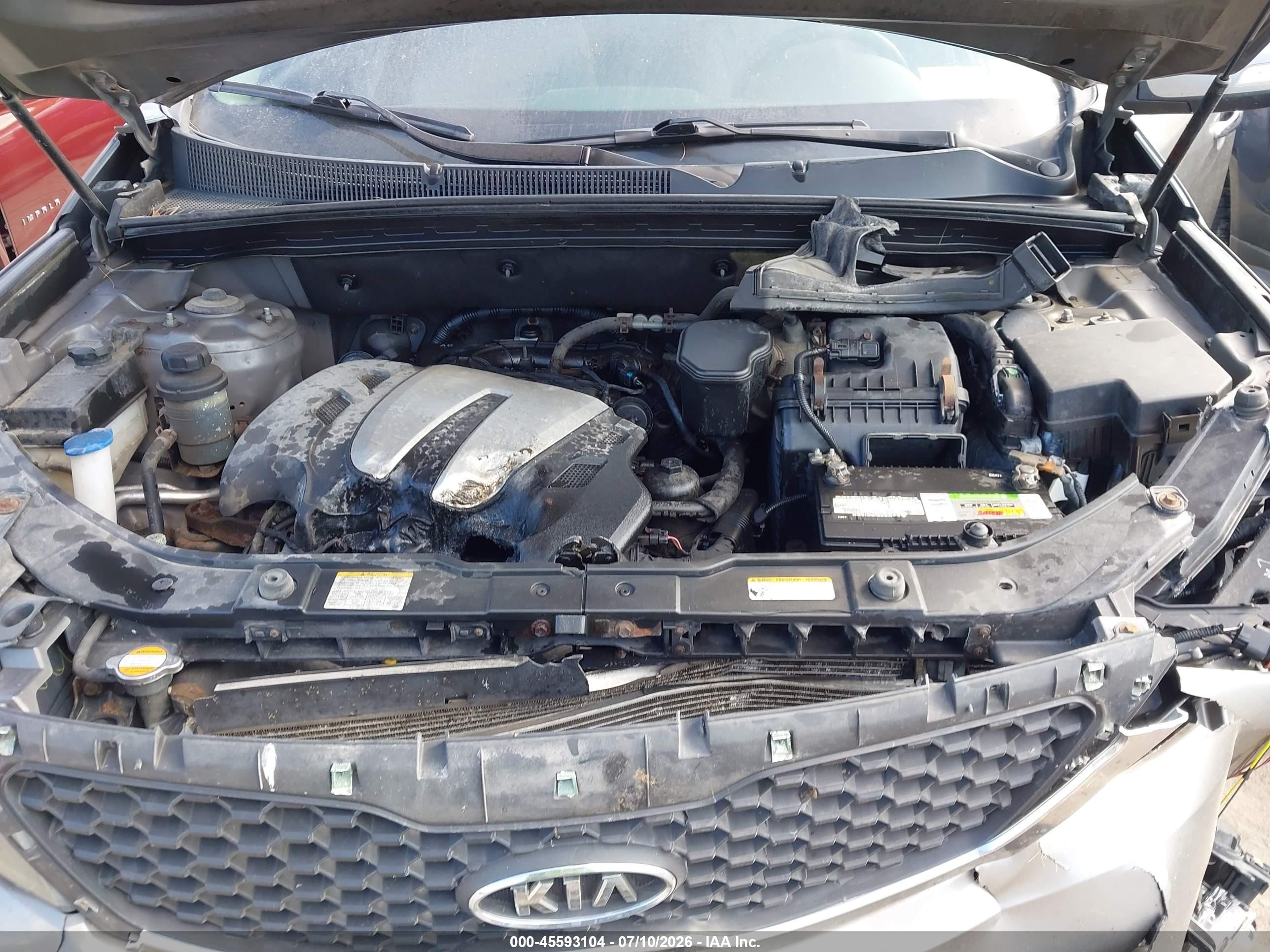 2011 Kia Sorento Lx V6 Gray vin: 5XYKTDA28BG107205