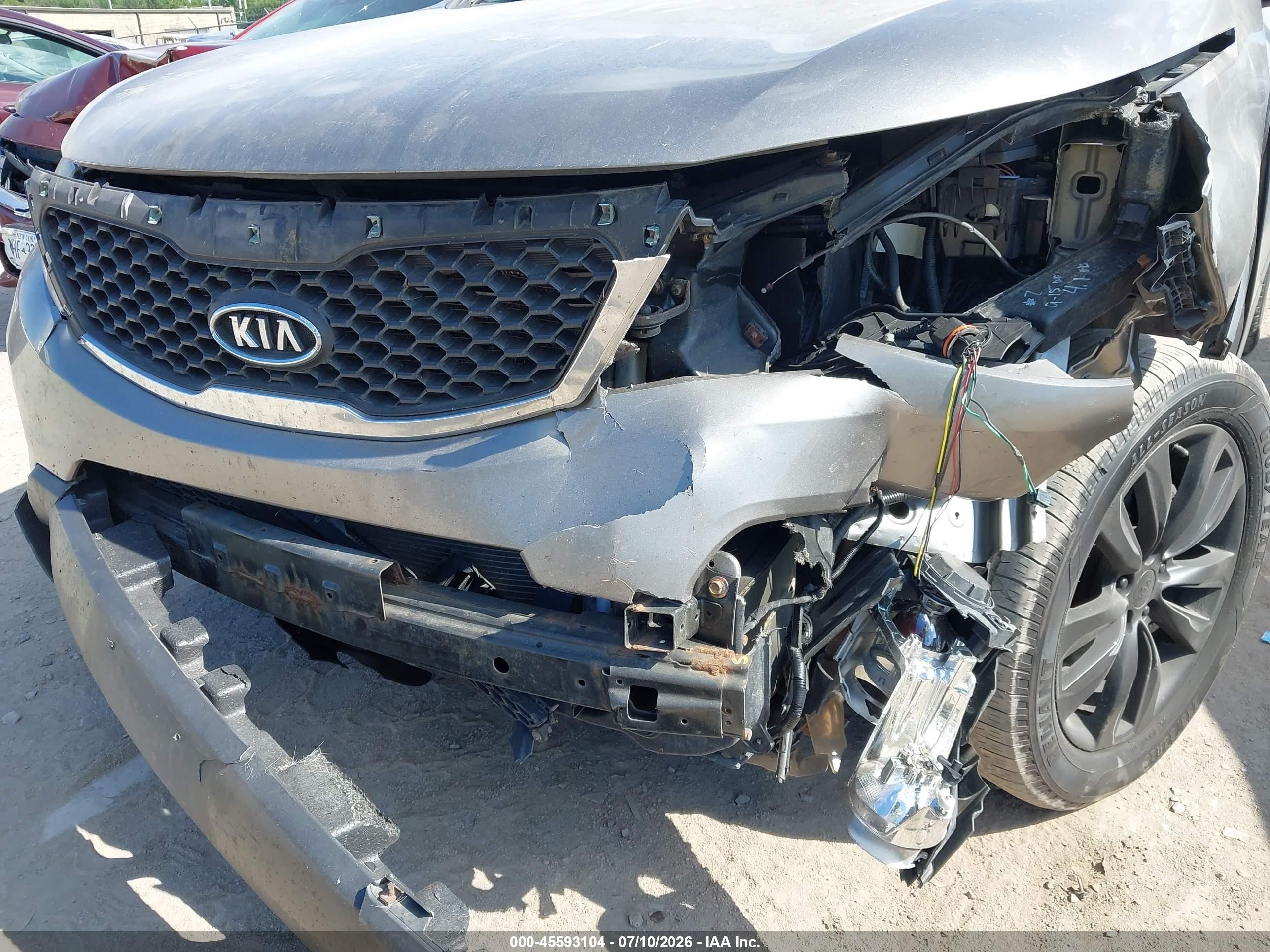 2011 Kia Sorento Lx V6 Gray vin: 5XYKTDA28BG107205