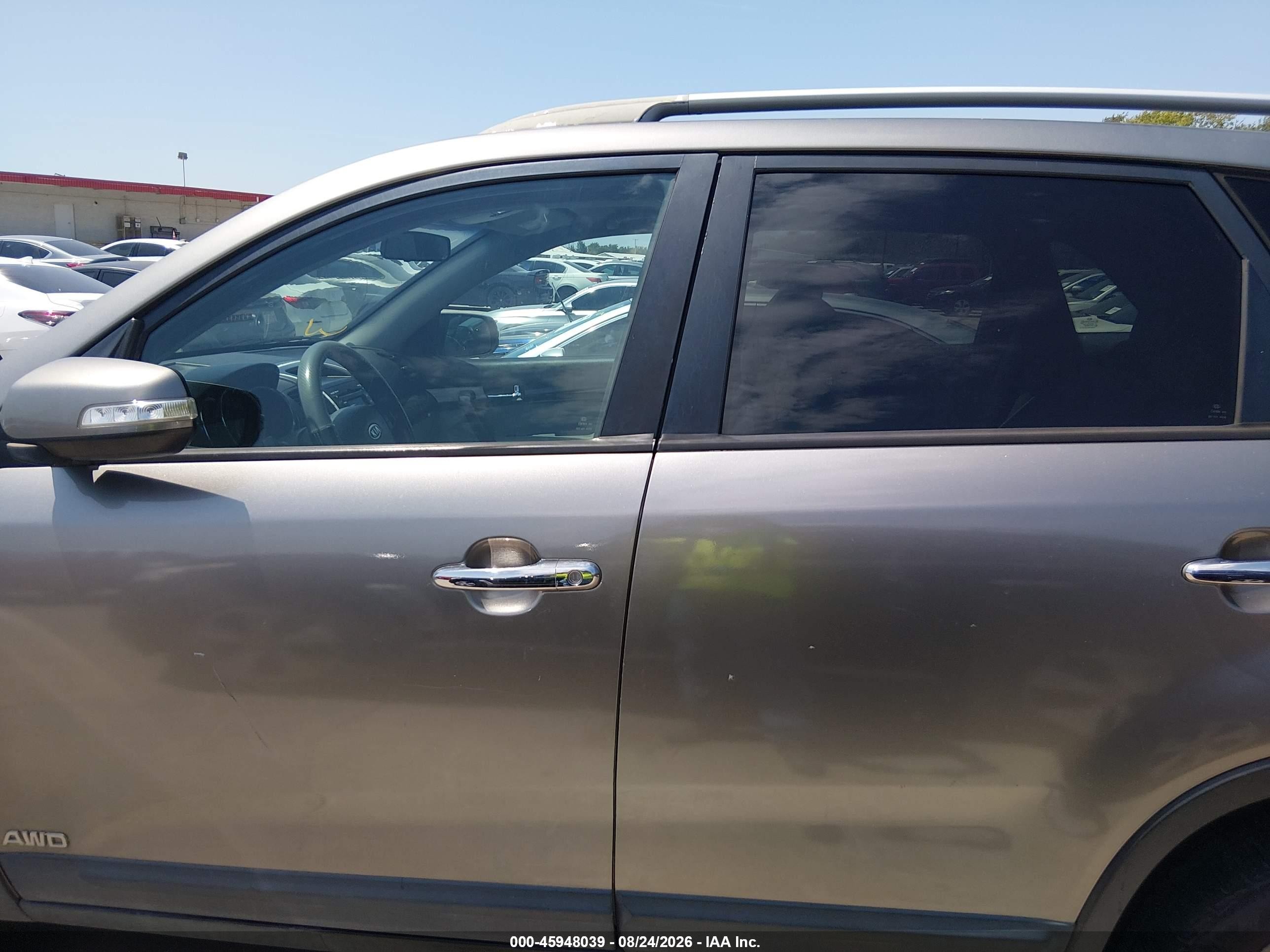 2012 Kia Sorento Lx V6 Gray vin: 5XYKTDA29CG235146