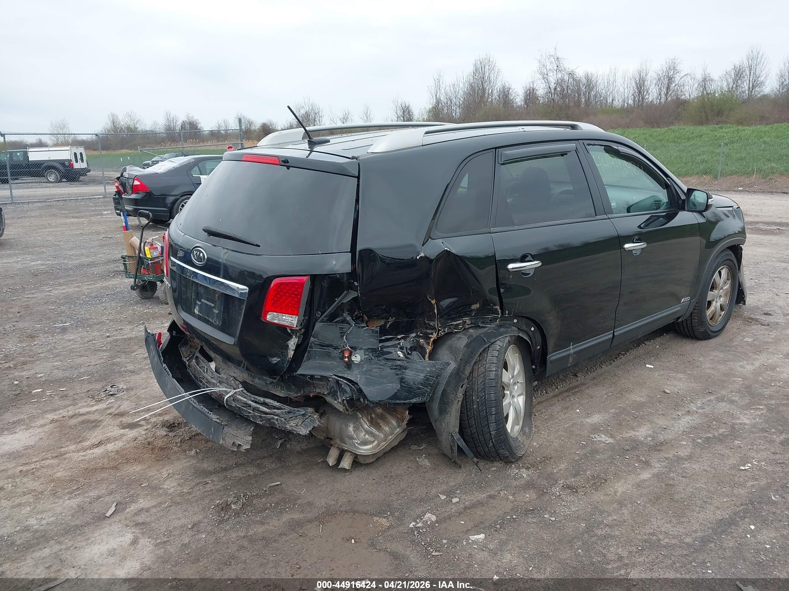 2013 Kia Sorento Lx V6 Black vin: 5XYKTDA29DG319257