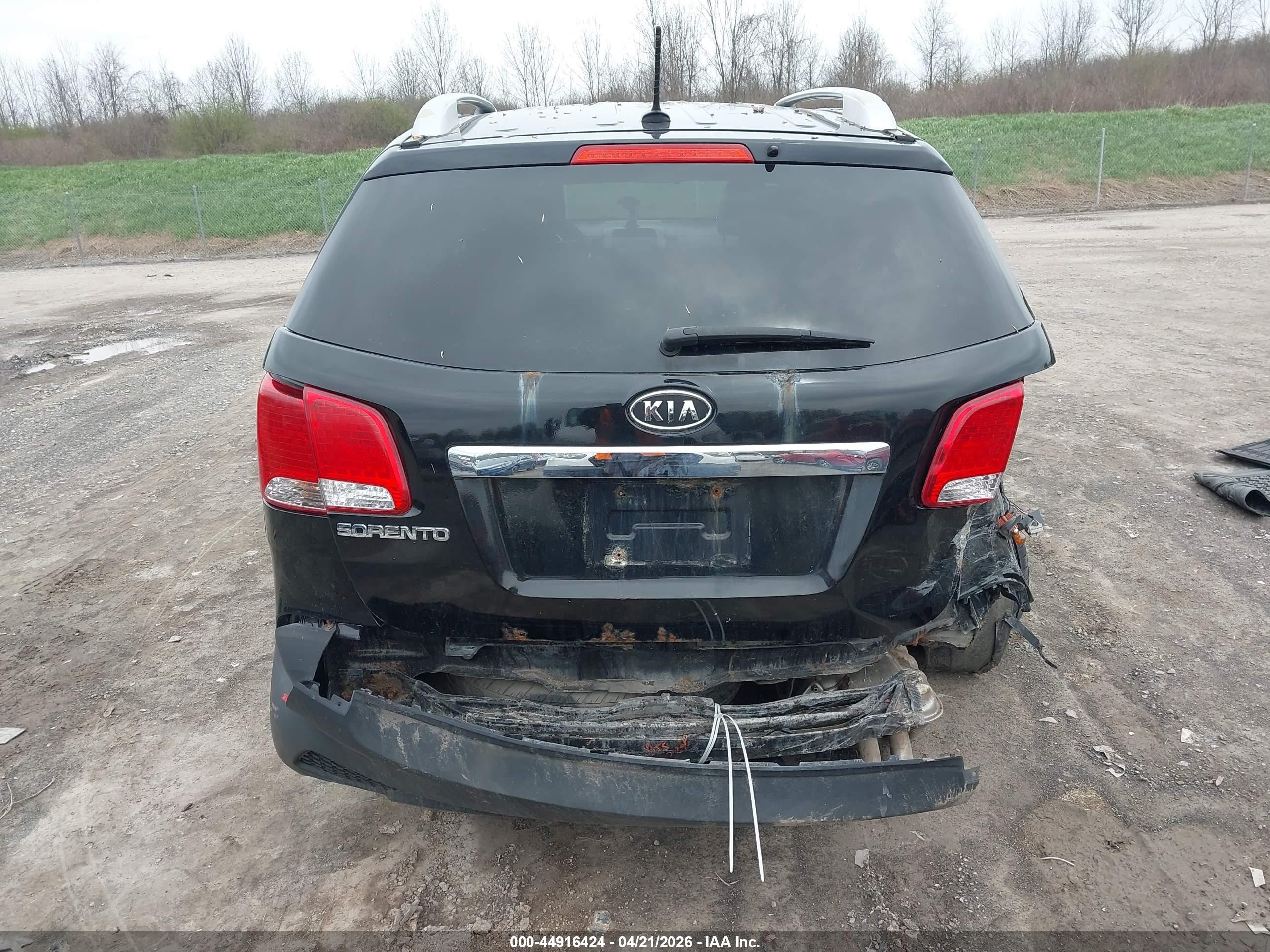 2013 Kia Sorento Lx V6 Black vin: 5XYKTDA29DG319257