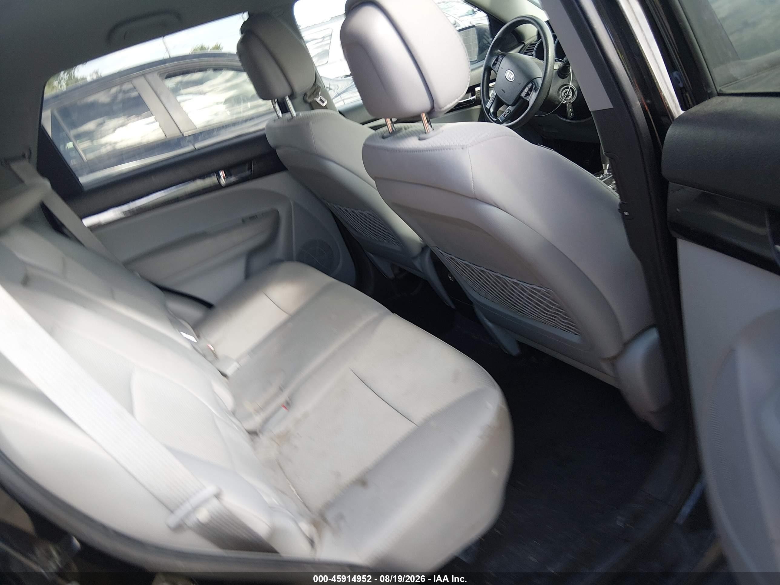 2012 Kia Sorento Lx V6 Black vin: 5XYKTDA2XCG287689