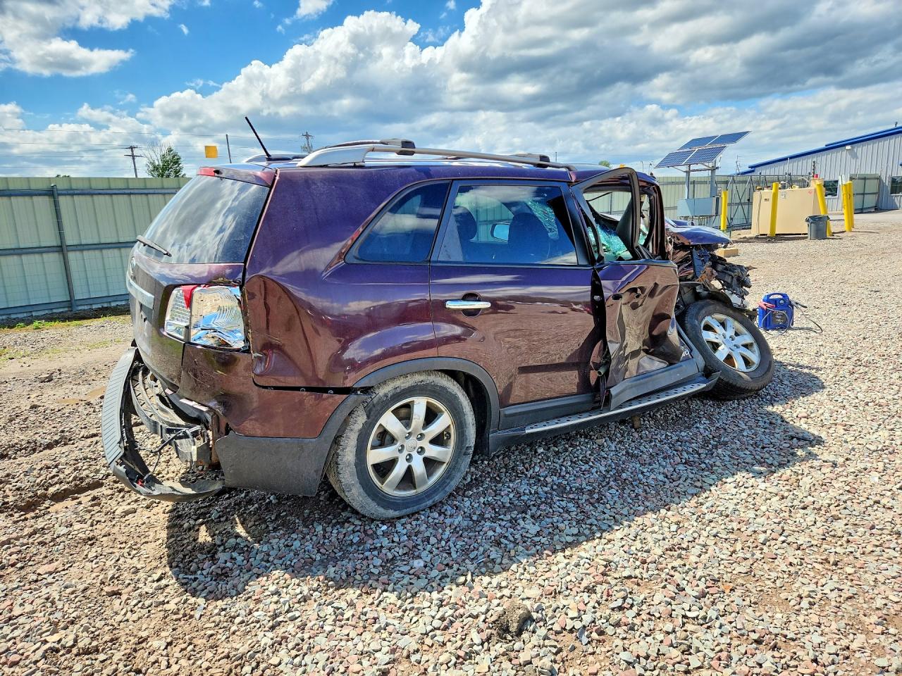 2012 Kia Sorento Lx Burgundy vin: 5XYKTDA60CG222613