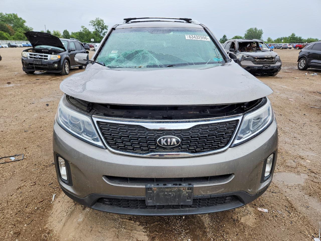 2014 Kia Sorento Lx Gray vin: 5XYKTDA60EG502227