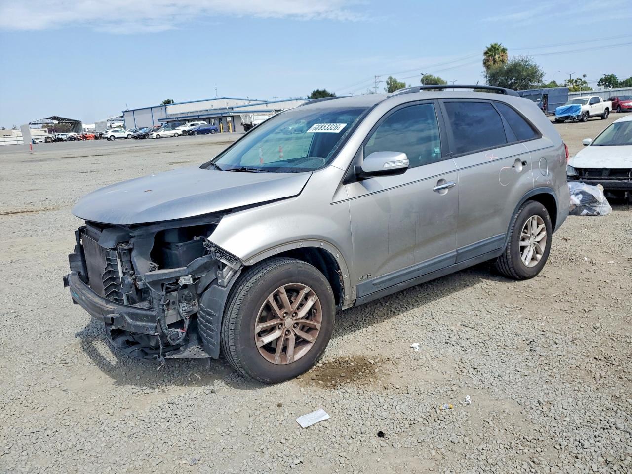 2015 Kia Sorento Lx Silver vin: 5XYKTDA60FG557925