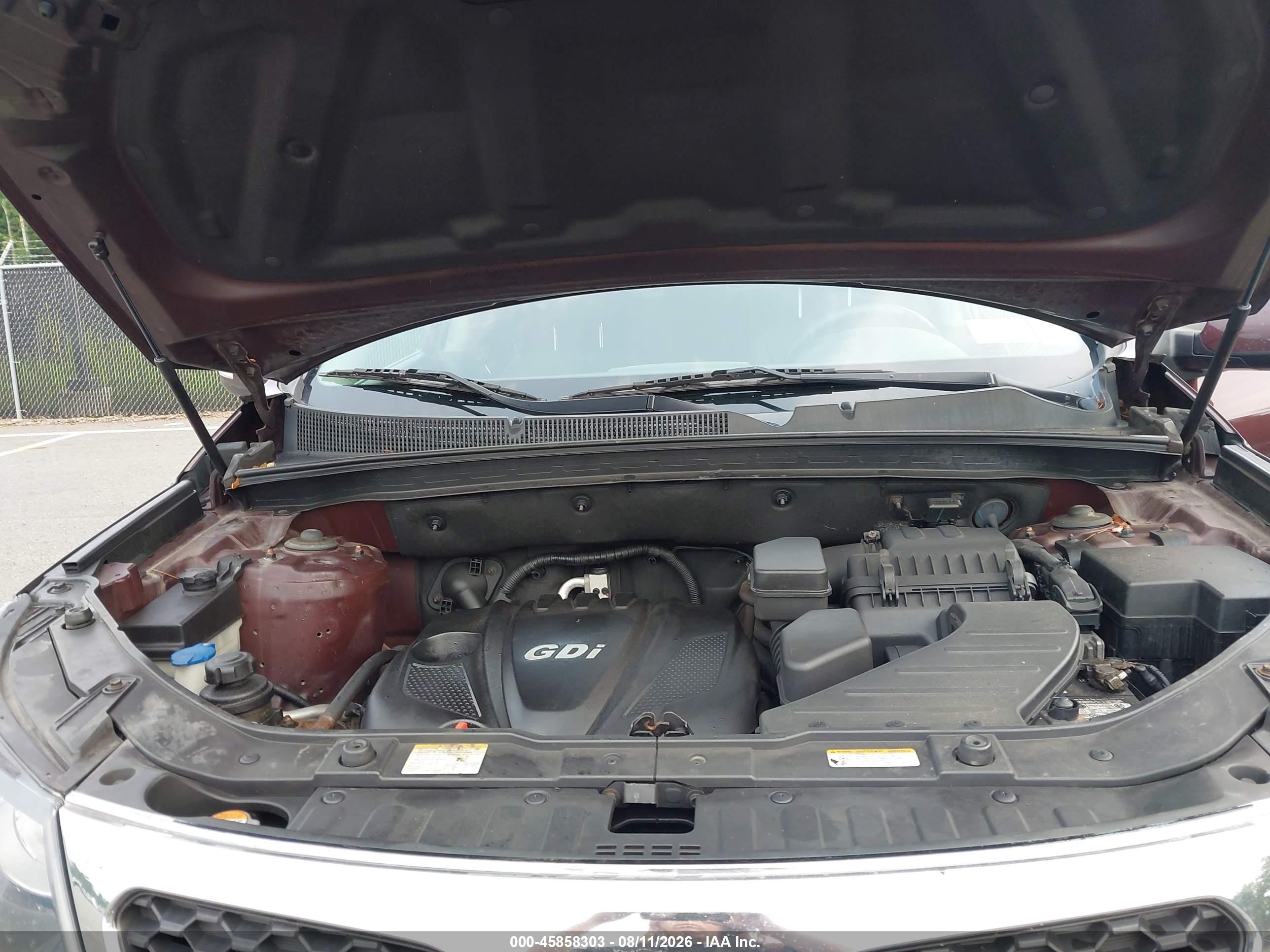 2012 Kia Sorento Lx Burgundy vin: 5XYKTDA61CG294128