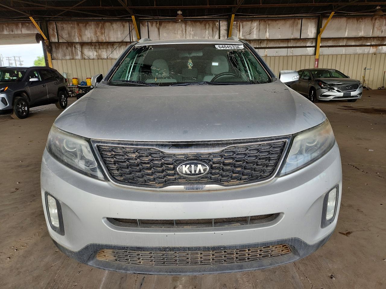2014 Kia Sorento Lx Silver vin: 5XYKTDA62EG433783