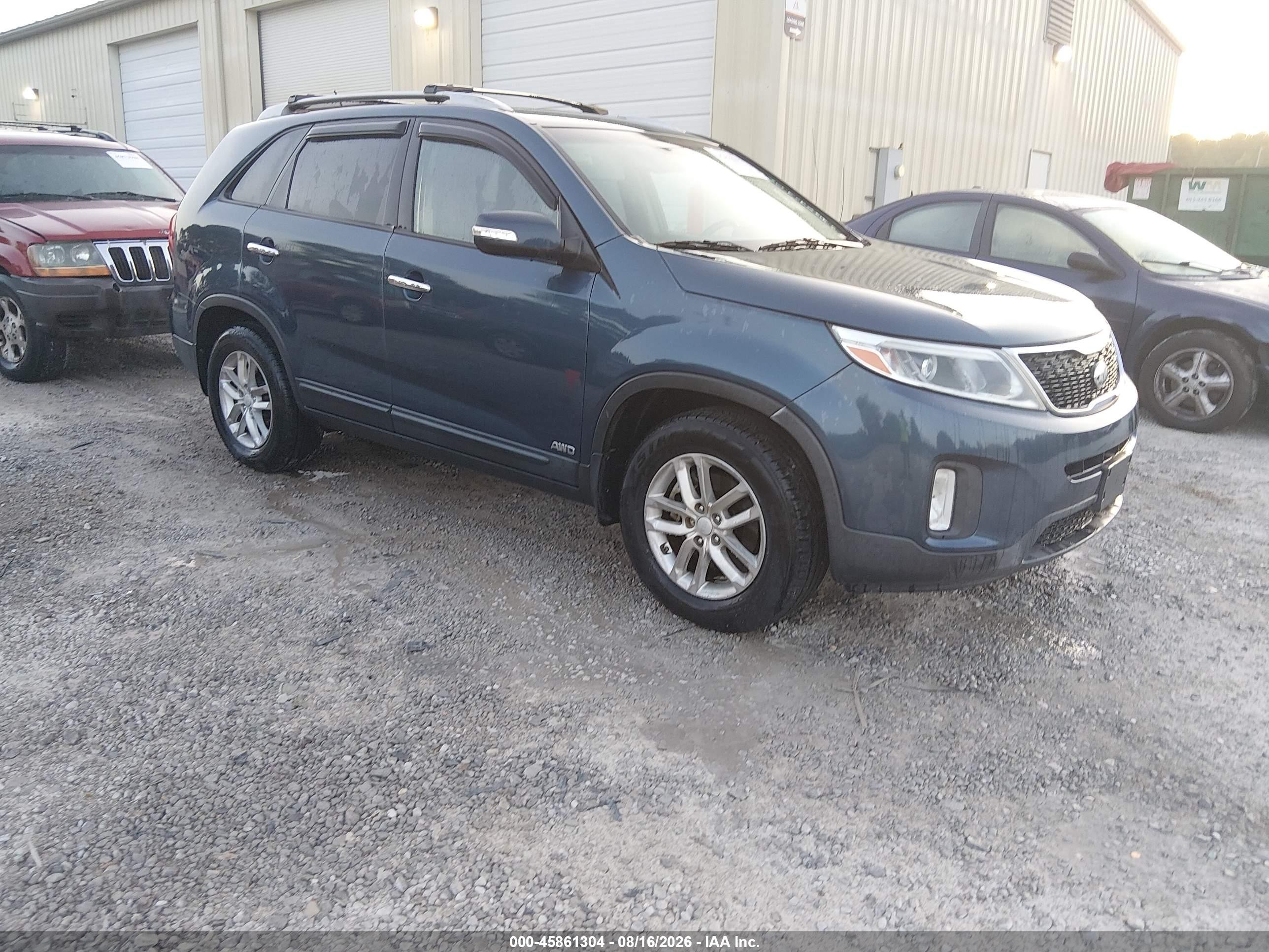 2014 Kia Sorento Lx Navy vin: 5XYKTDA62EG543880