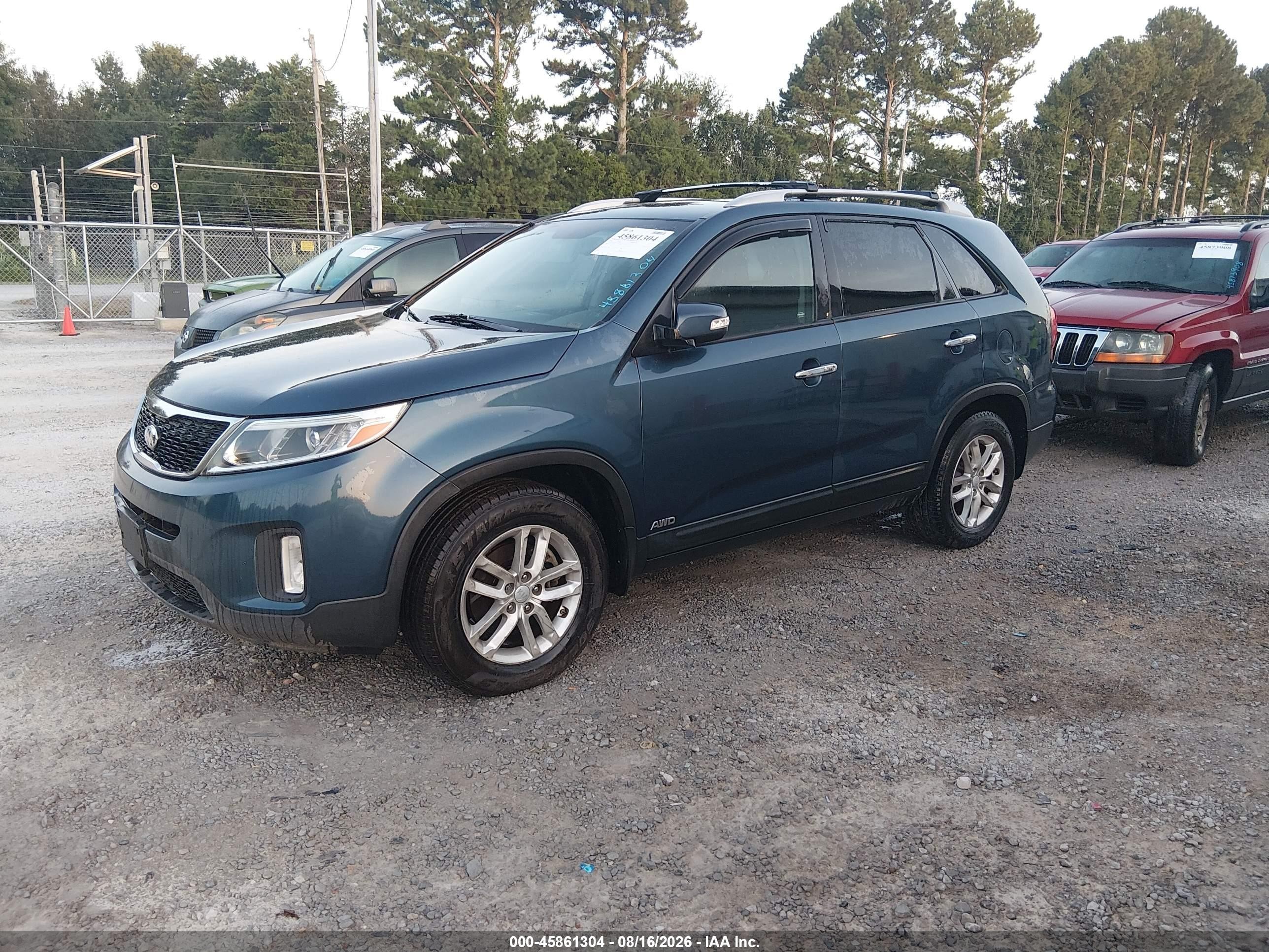 2014 Kia Sorento Lx Navy vin: 5XYKTDA62EG543880