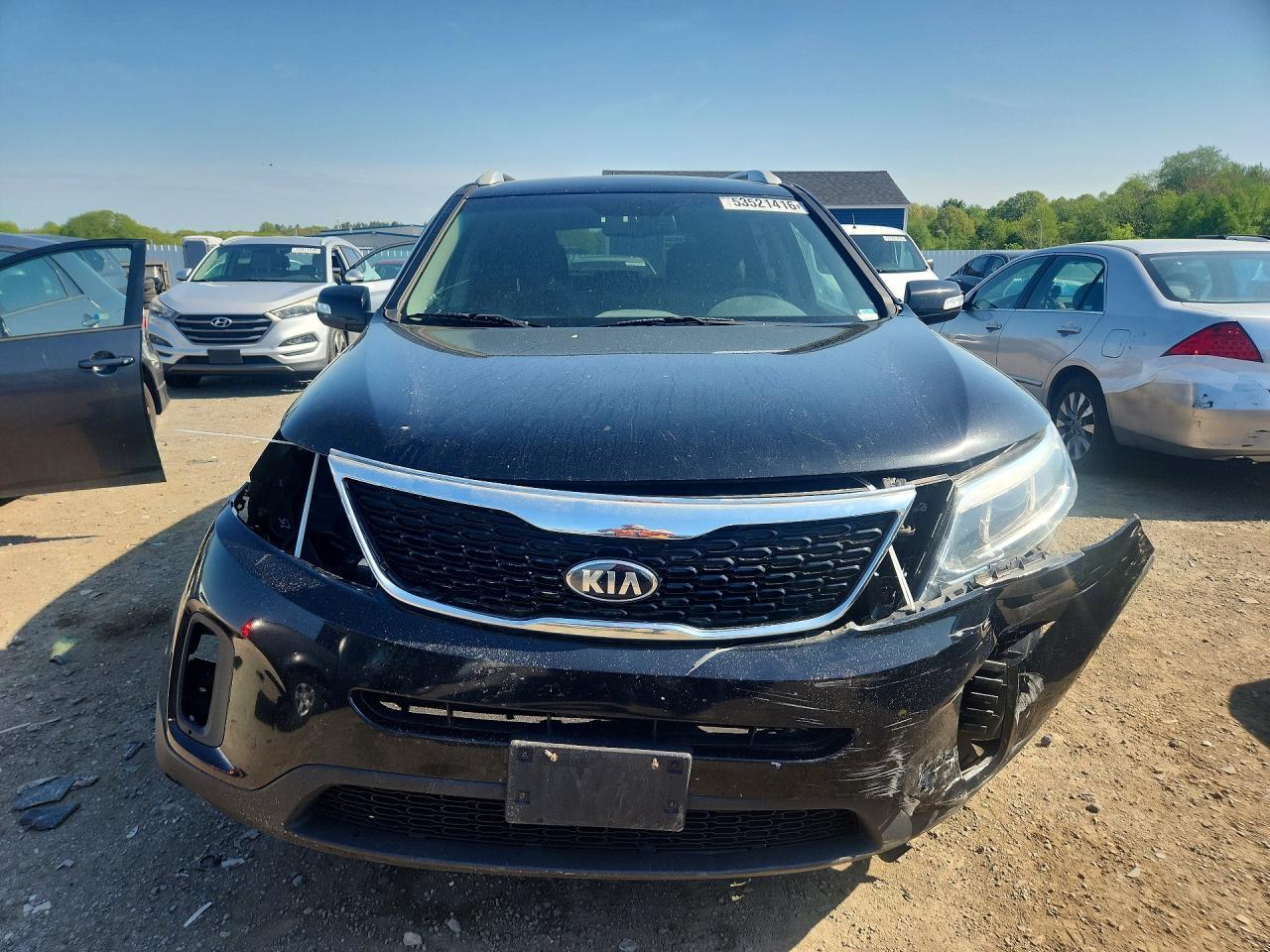 2015 Kia Sorento Lx Black vin: 5XYKTDA62FG616456