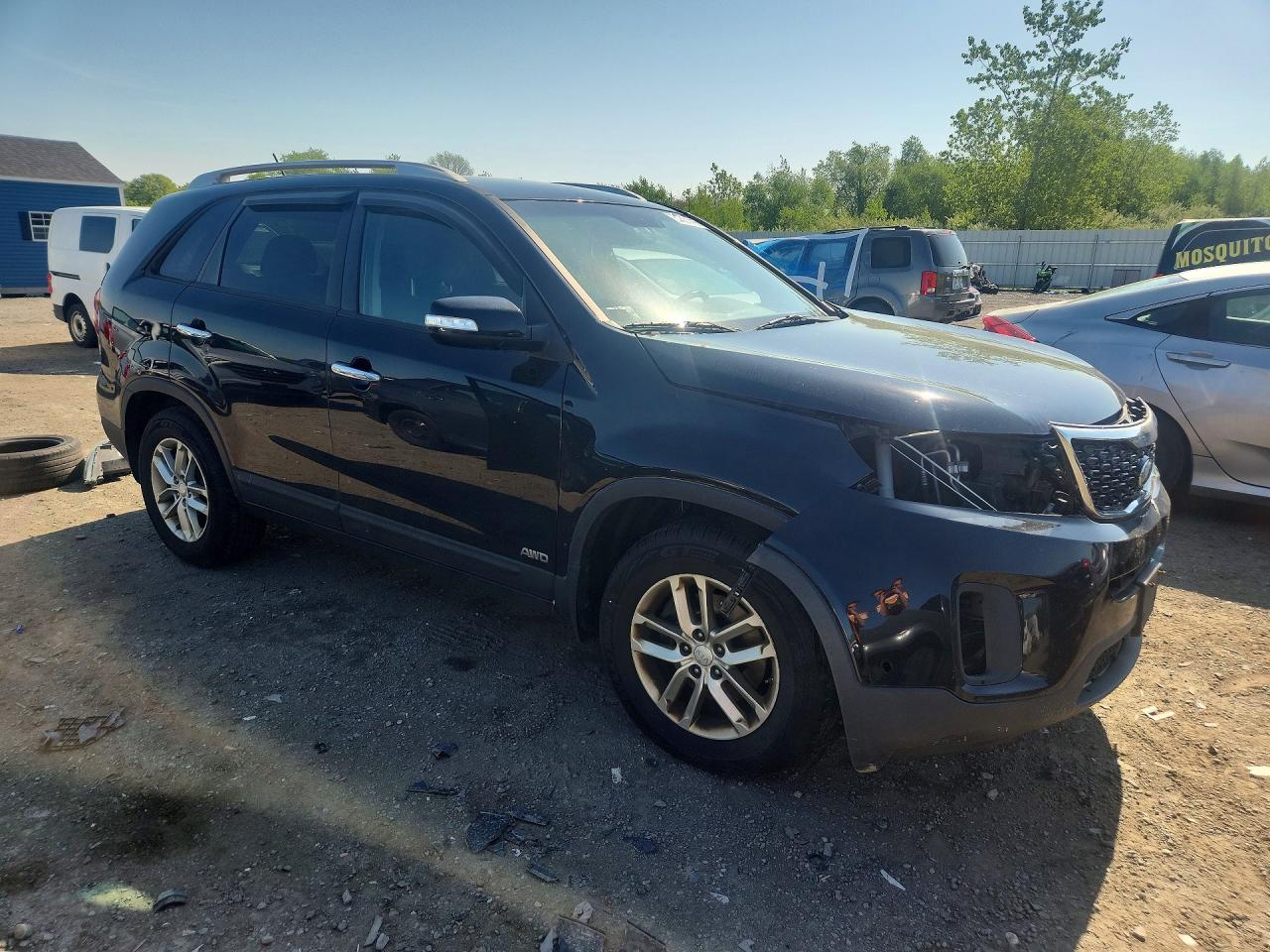 2015 Kia Sorento Lx Black vin: 5XYKTDA62FG616456