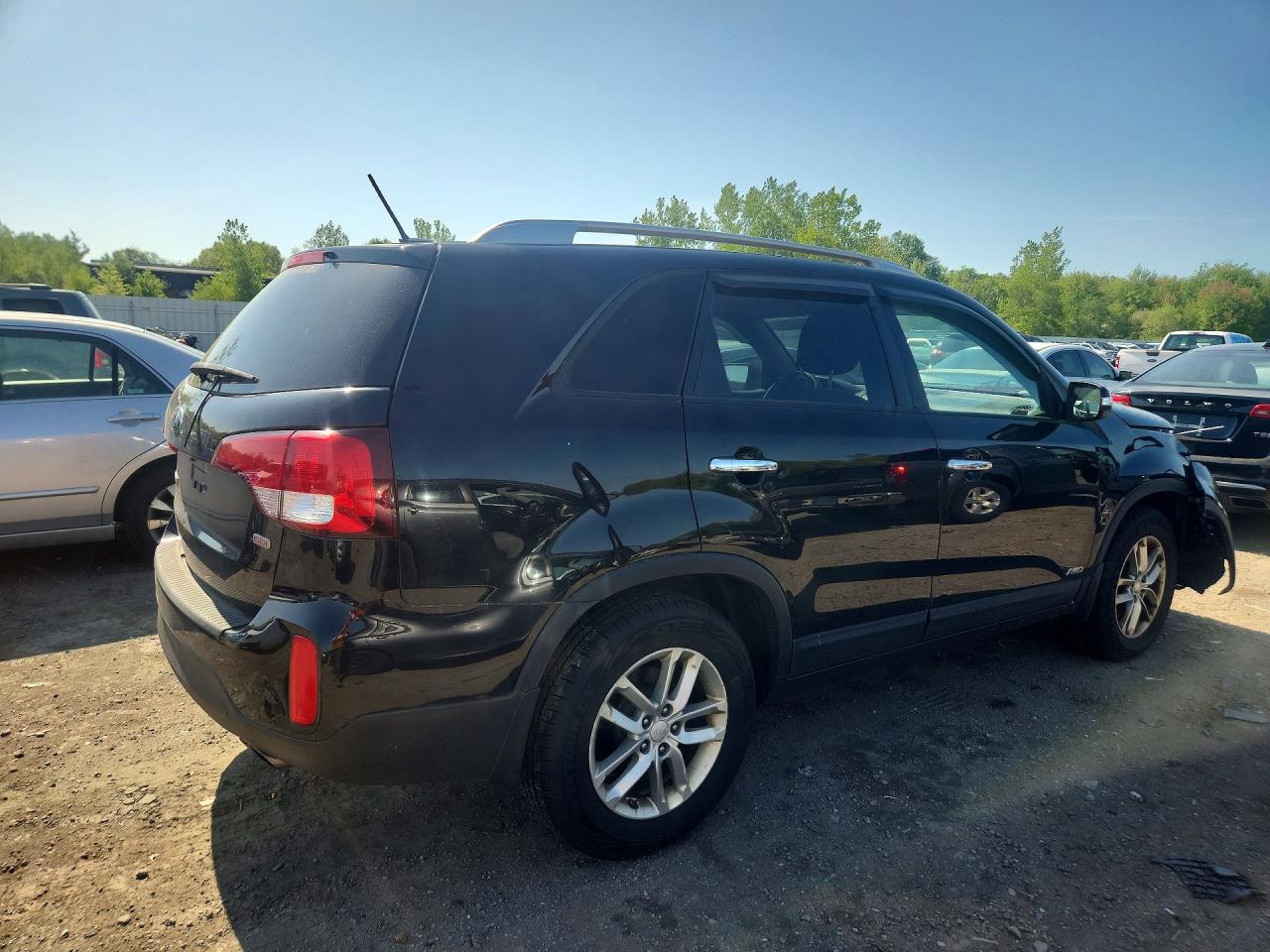 2015 Kia Sorento Lx Black vin: 5XYKTDA62FG616456
