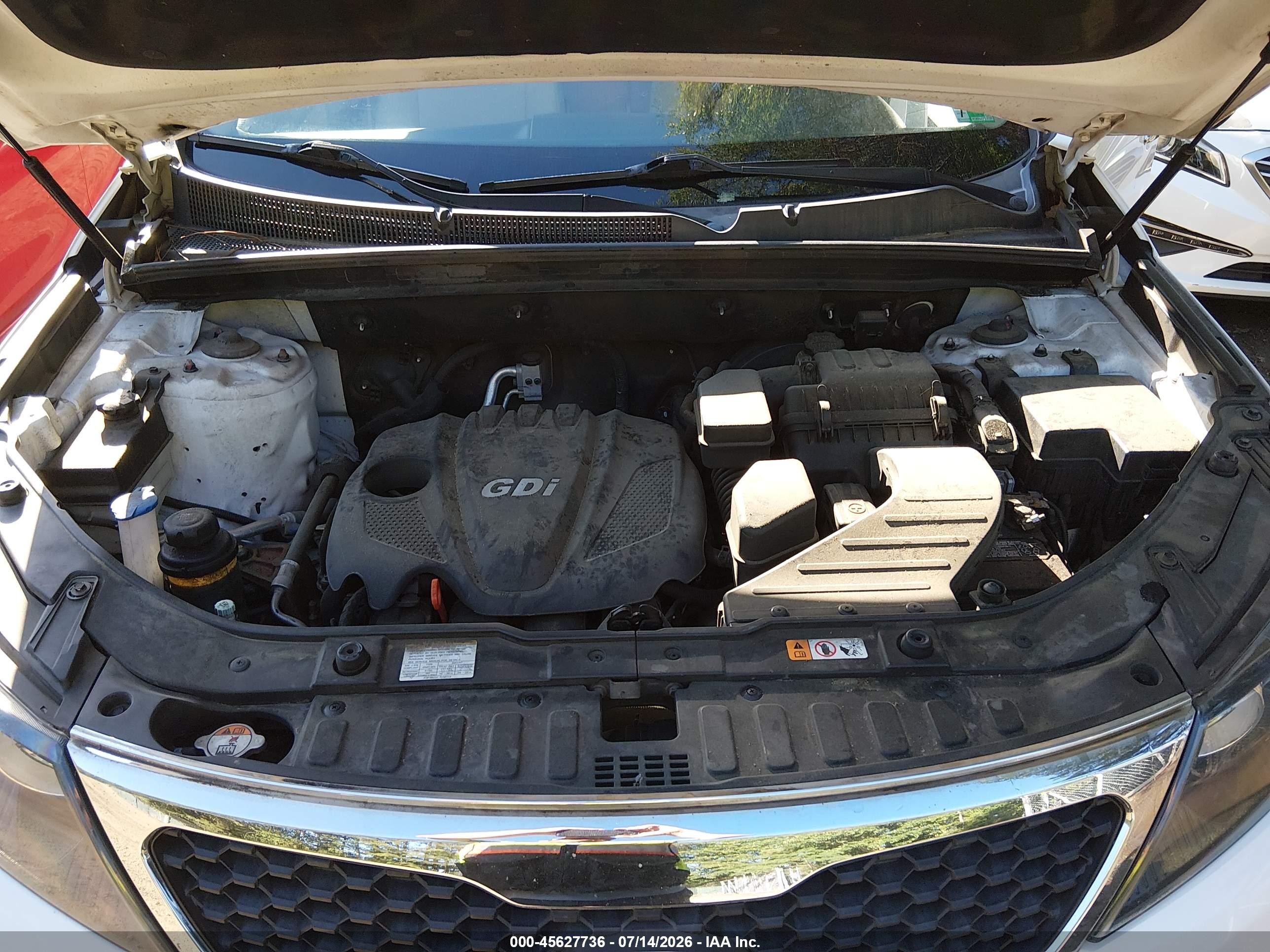 2013 Kia Sorento Lx Белый vin: 5XYKTDA63DG376797