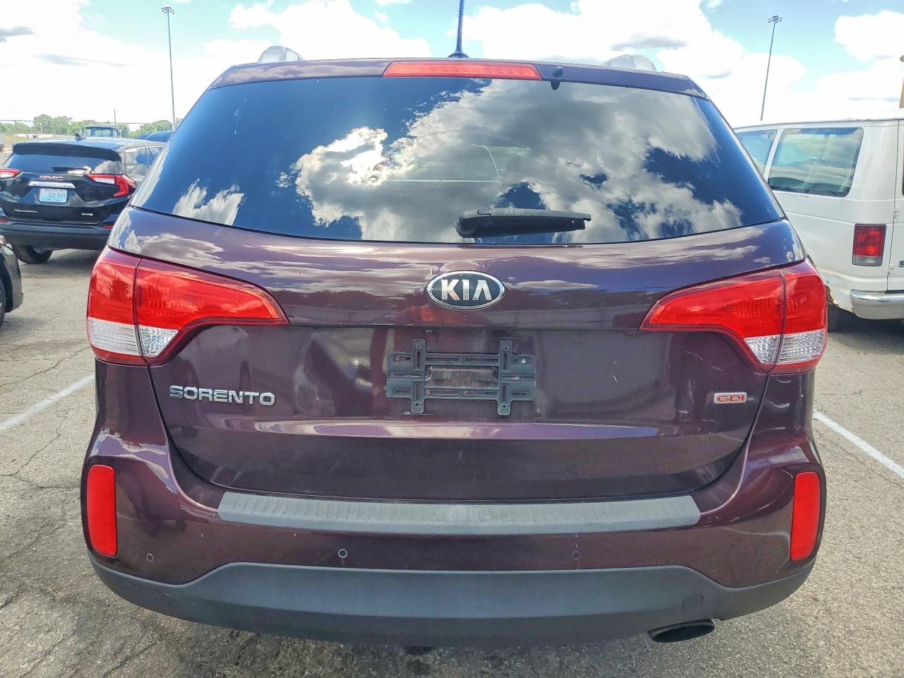 2014 Kia Sorento Lx Burgundy vin: 5XYKTDA63EG502495