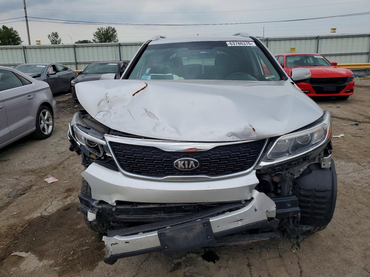 2015 Kia Sorento Lx Silver vin: 5XYKTDA63FG560494