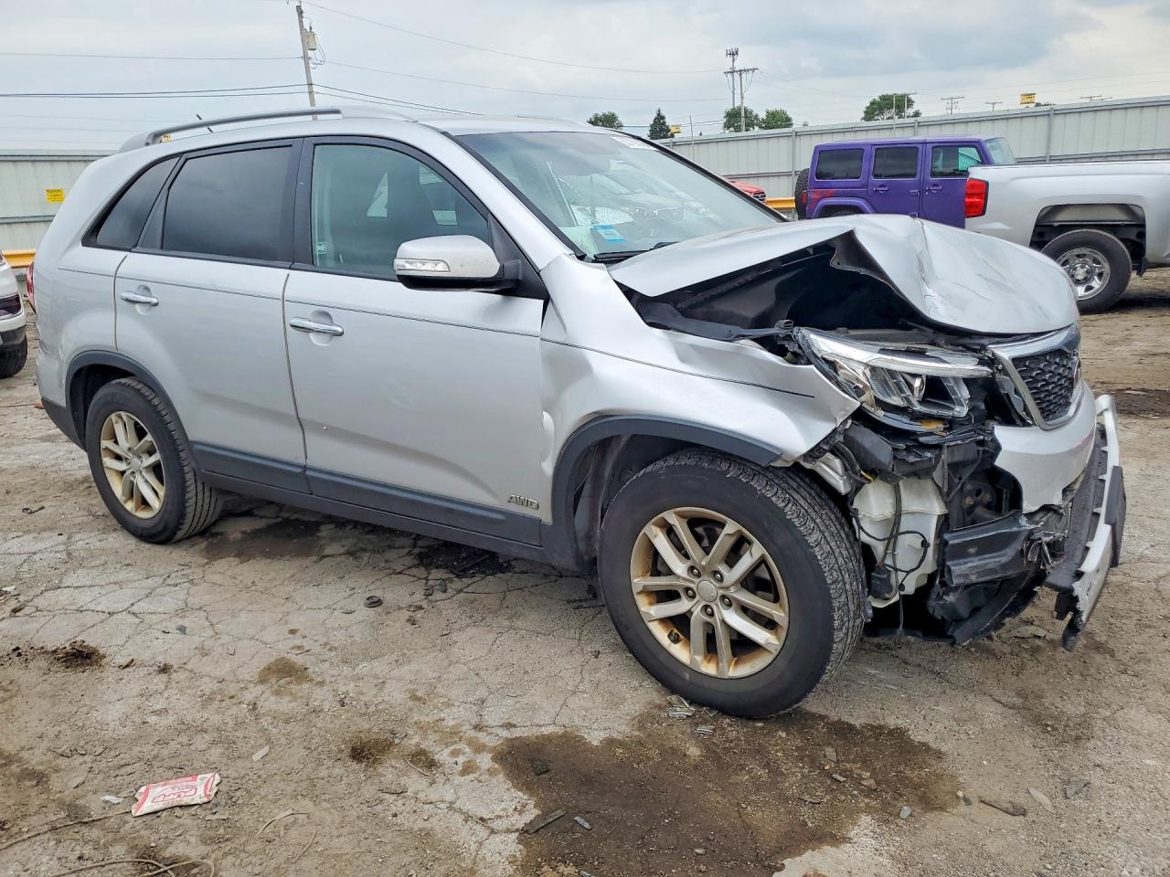 2015 Kia Sorento Lx Silver vin: 5XYKTDA63FG560494