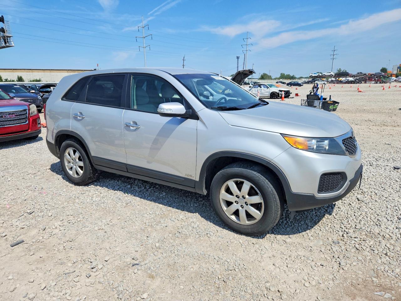 2013 Kia Sorento Lx Gray vin: 5XYKTDA64DG355991