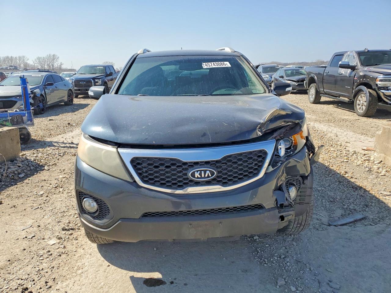 2012 Kia Sorento Lx Charcoal vin: 5XYKTDA65CG230934