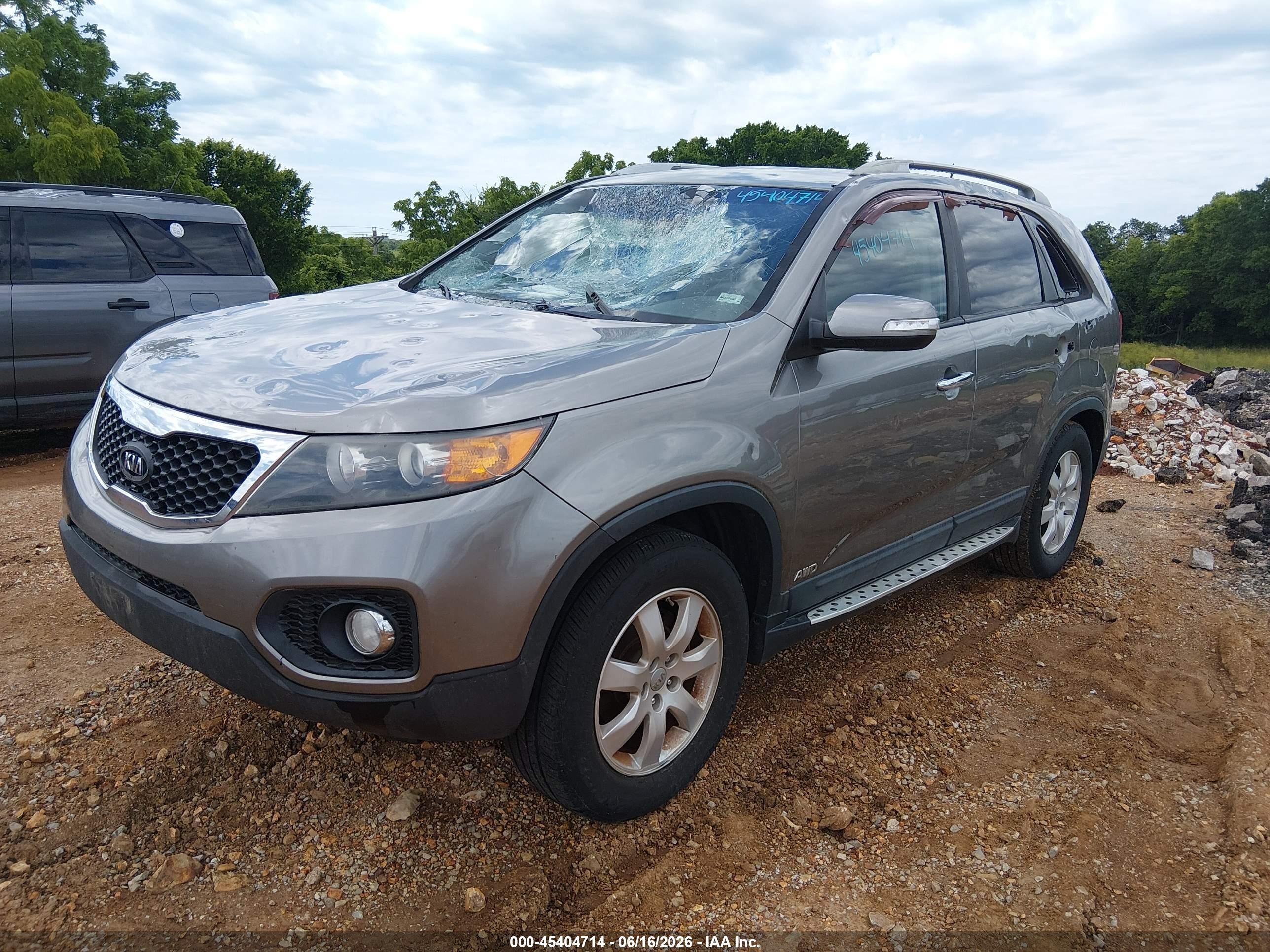 2012 Kia Sorento Lx Gray vin: 5XYKTDA65CG299090