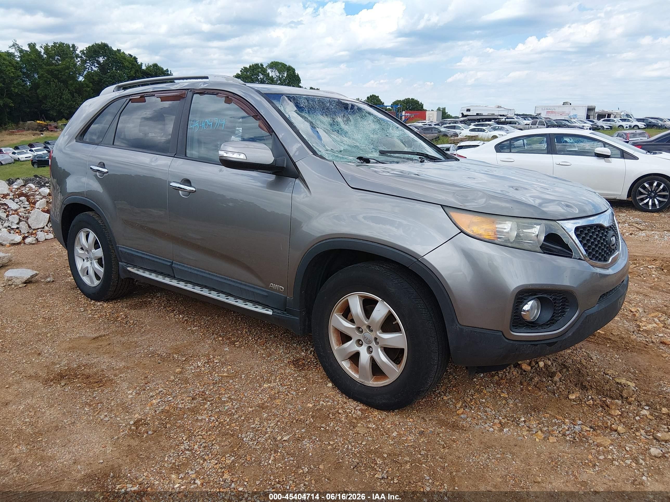 2012 Kia Sorento Lx Gray vin: 5XYKTDA65CG299090
