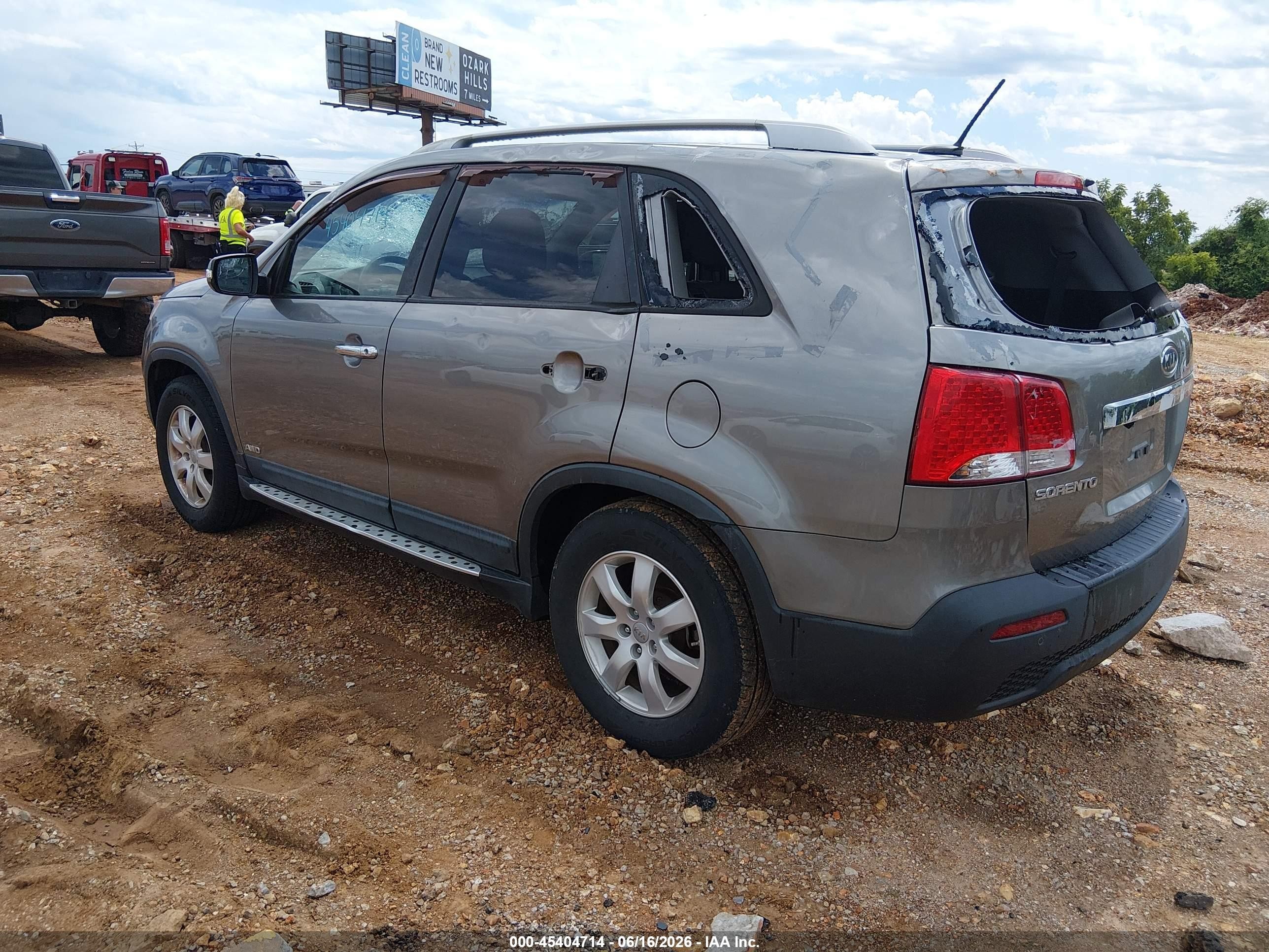 2012 Kia Sorento Lx Gray vin: 5XYKTDA65CG299090