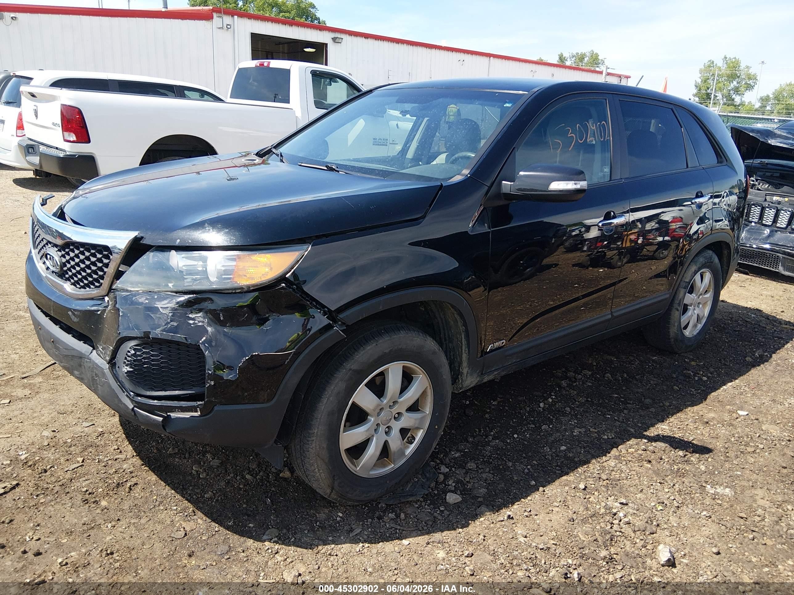 2013 Kia Sorento Lx Black vin: 5XYKTDA65DG329223