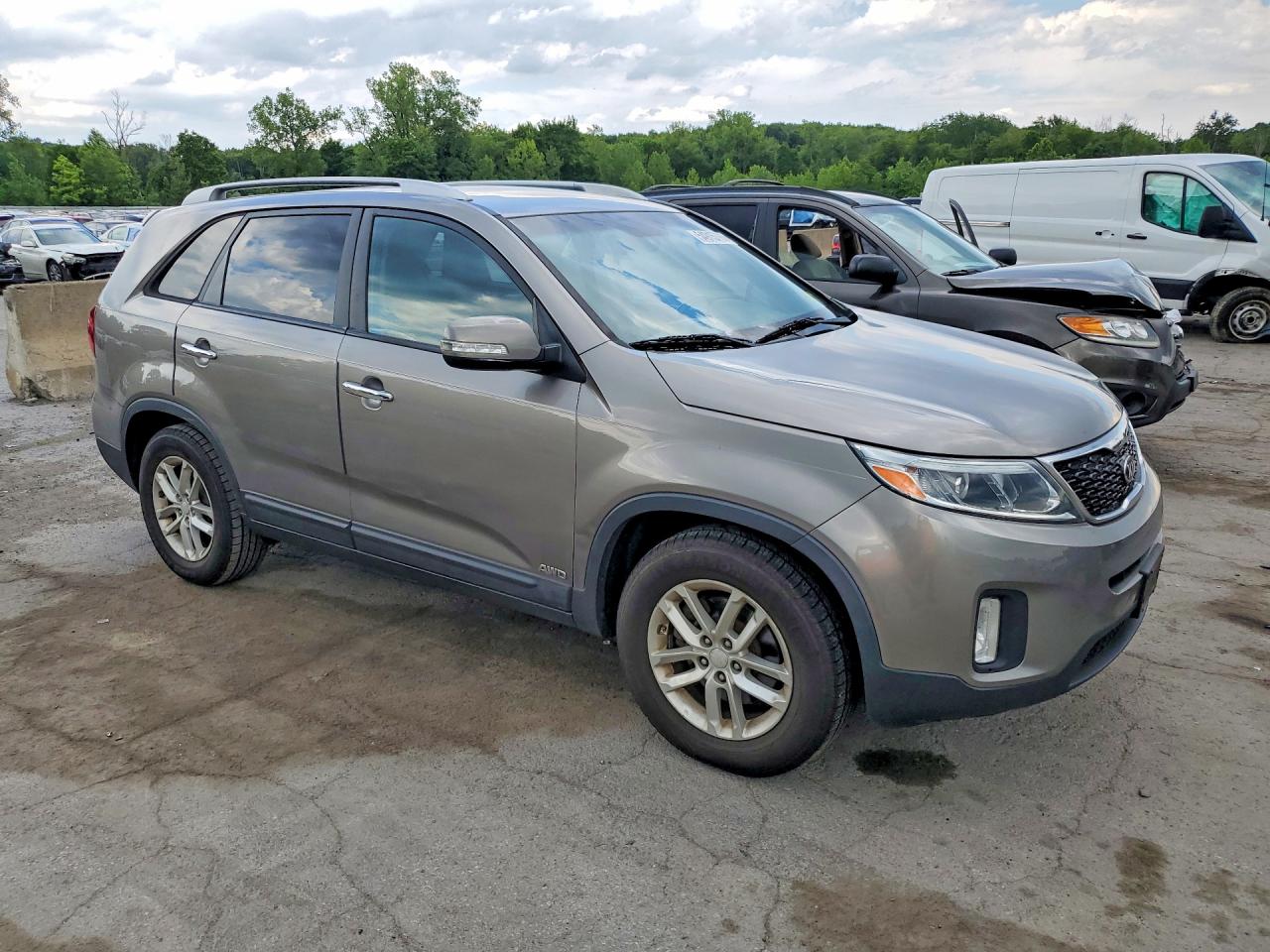 2014 Kia Sorento Lx Gray vin: 5XYKTDA65EG445815
