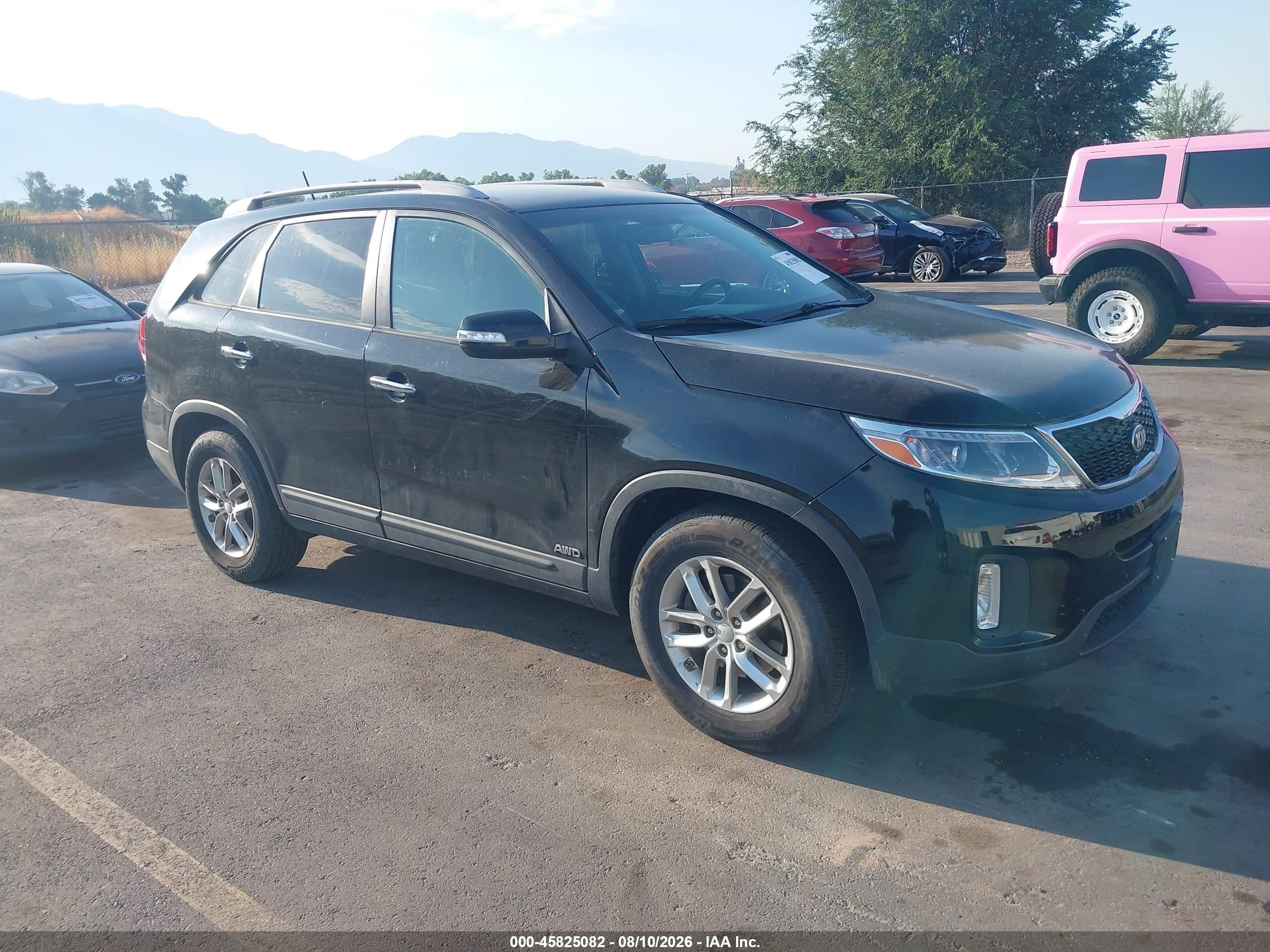 2015 Kia Sorento Lx Черный vin: 5XYKTDA65FG624406
