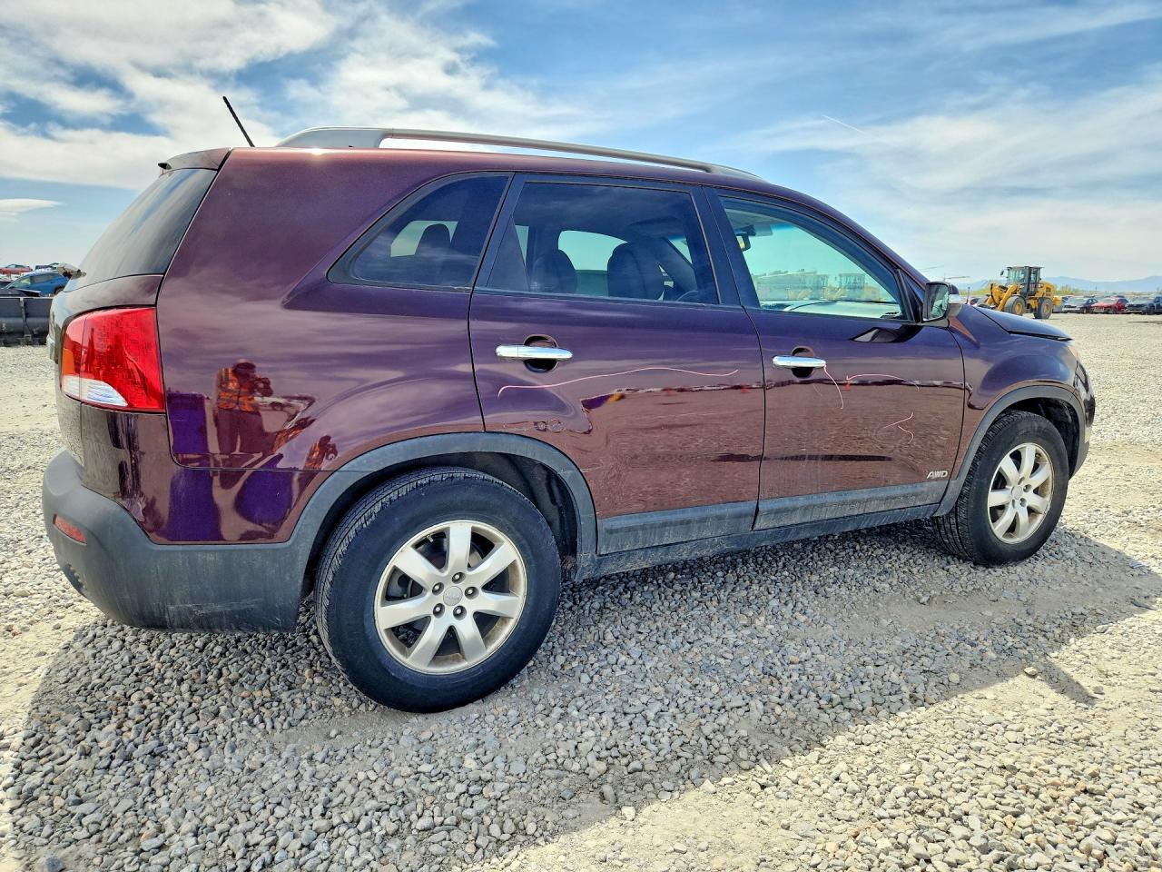 2012 Kia Sorento Lx Burgundy vin: 5XYKTDA66CG277938