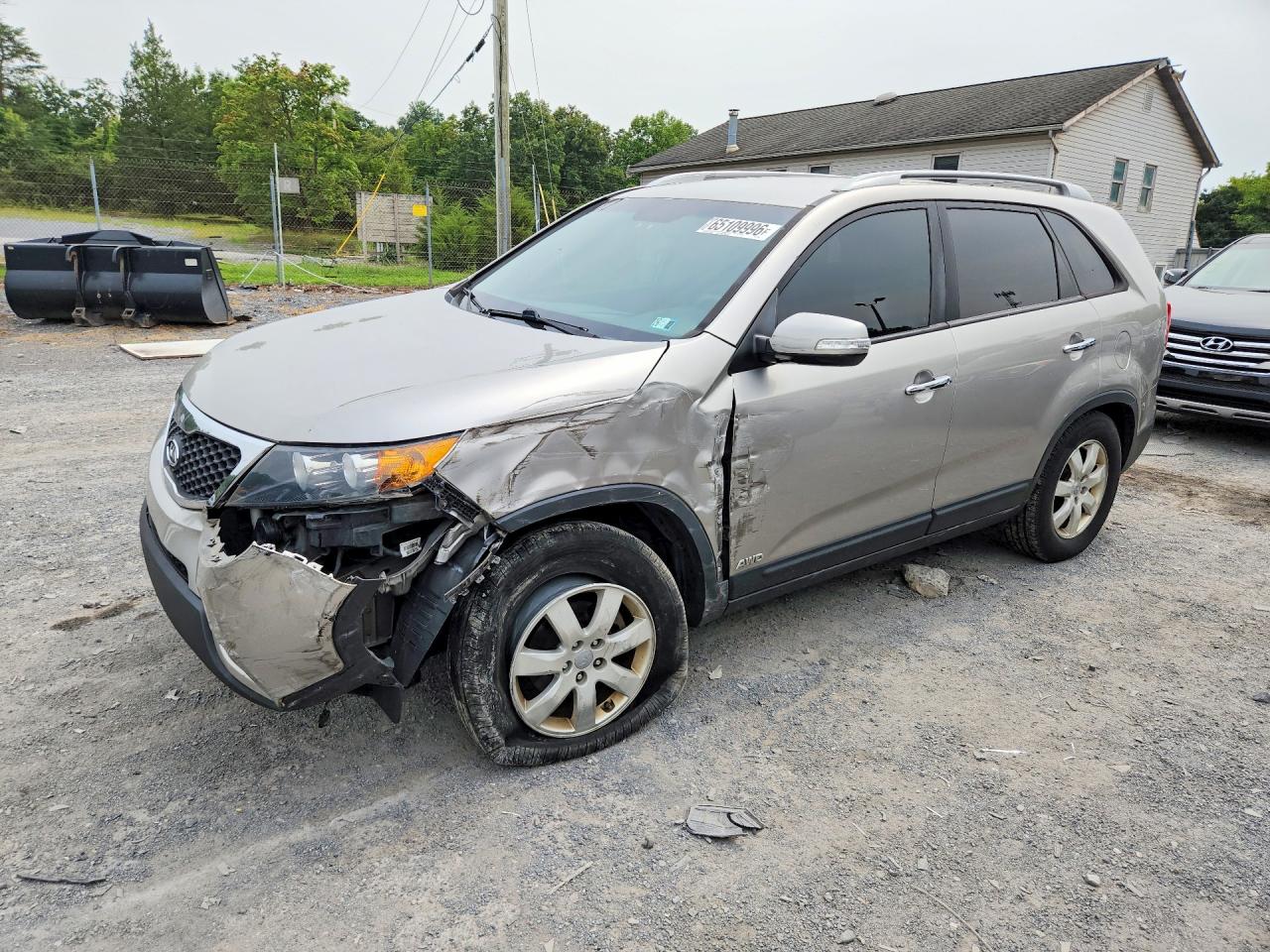 2013 Kia Sorento Lx Gray vin: 5XYKTDA67DG373692