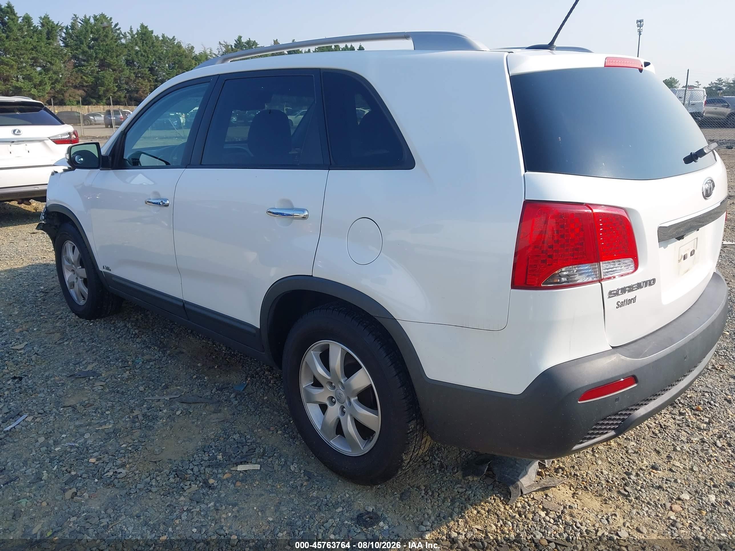 2013 Kia Sorento Lx Белый vin: 5XYKTDA67DG406450