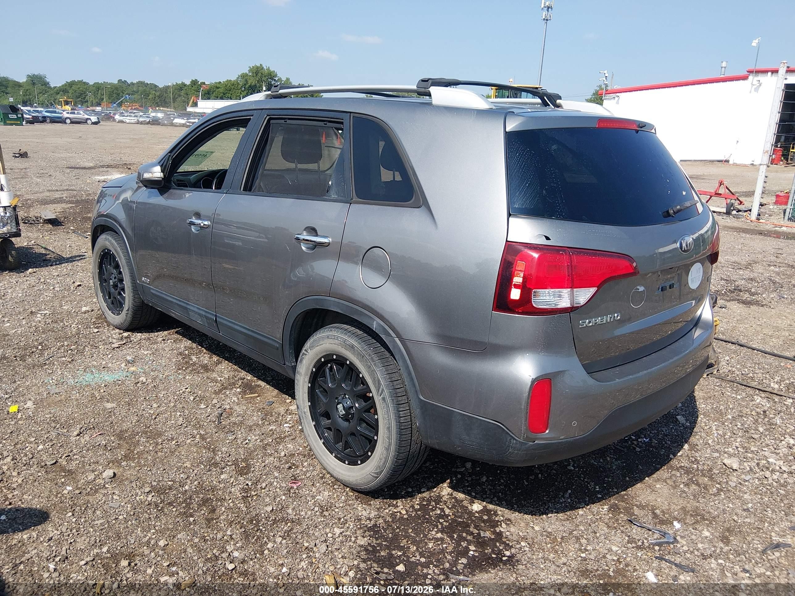 2014 Kia Sorento Lx Gray vin: 5XYKTDA67EG477410