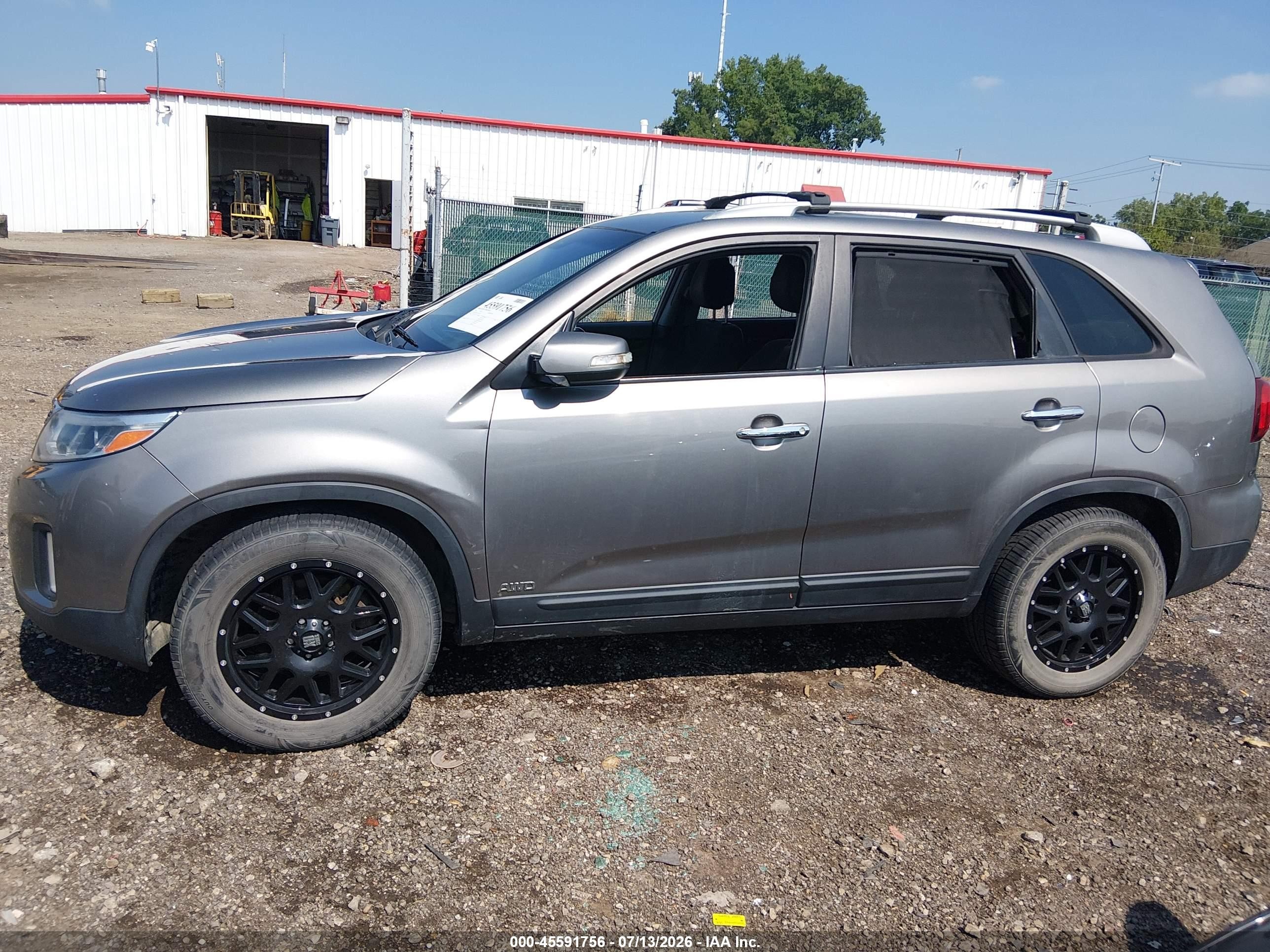 2014 Kia Sorento Lx Gray vin: 5XYKTDA67EG477410