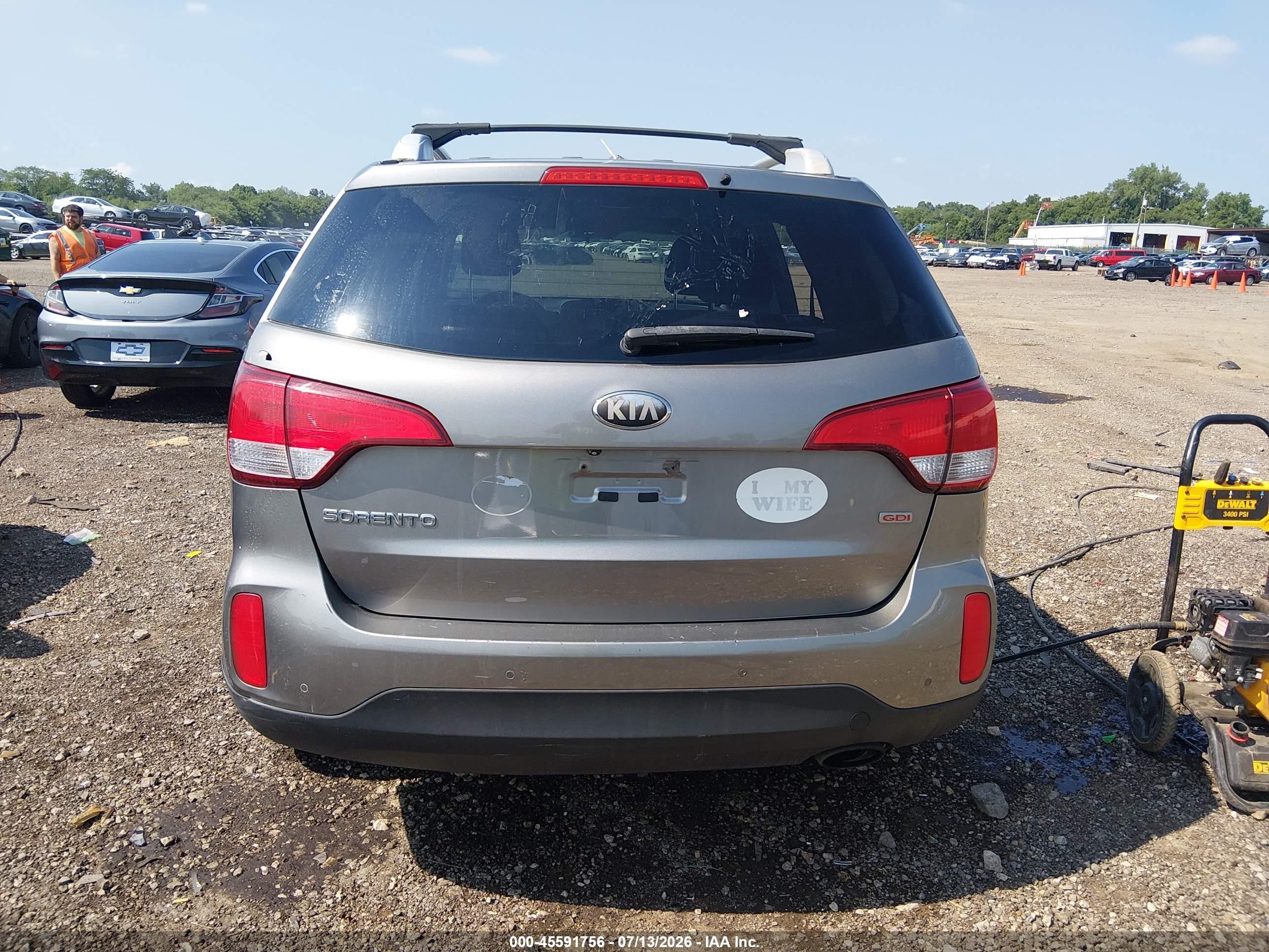 2014 Kia Sorento Lx Gray vin: 5XYKTDA67EG477410