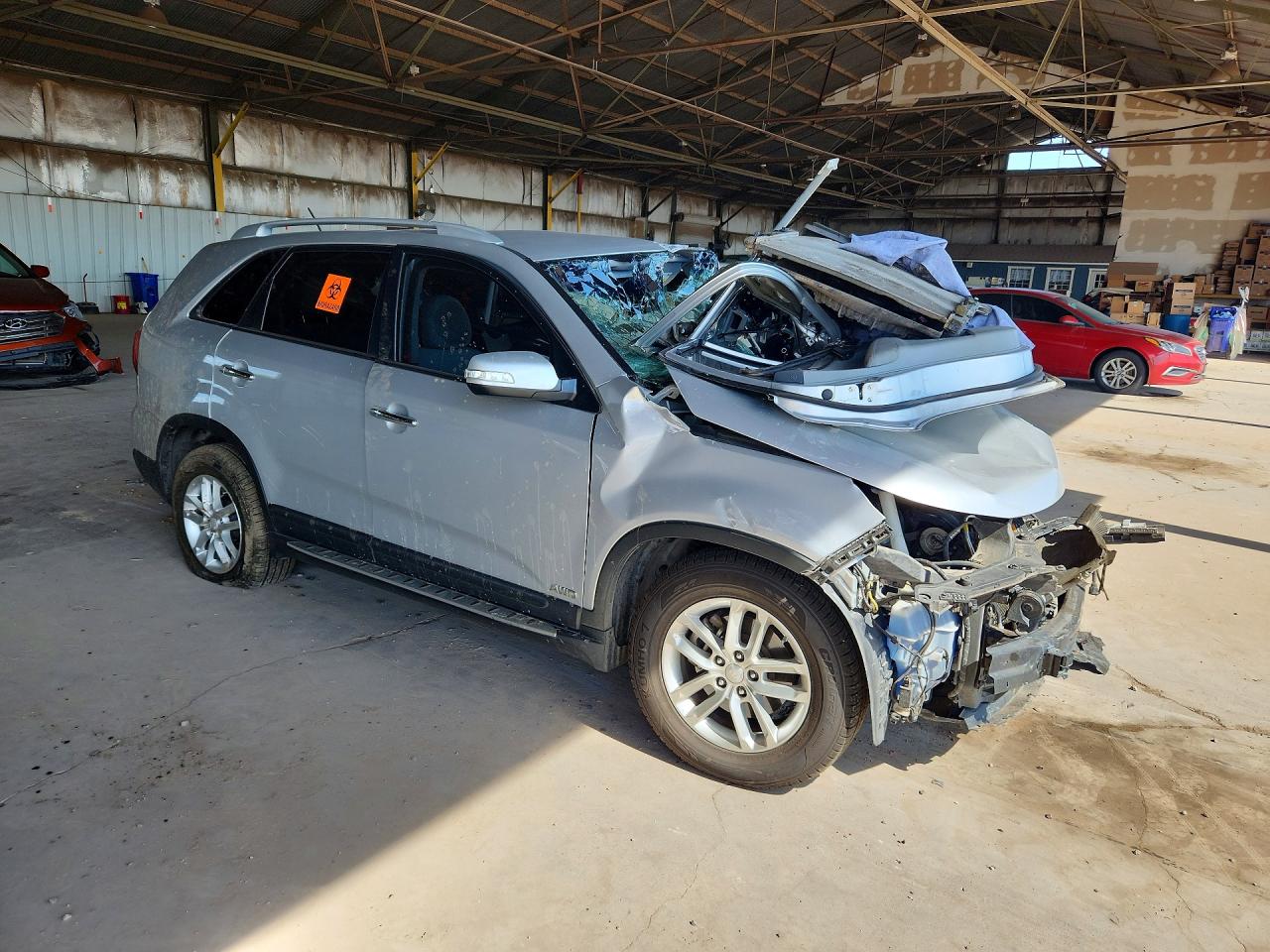 2015 Kia Sorento Lx Silver vin: 5XYKTDA67FG558859
