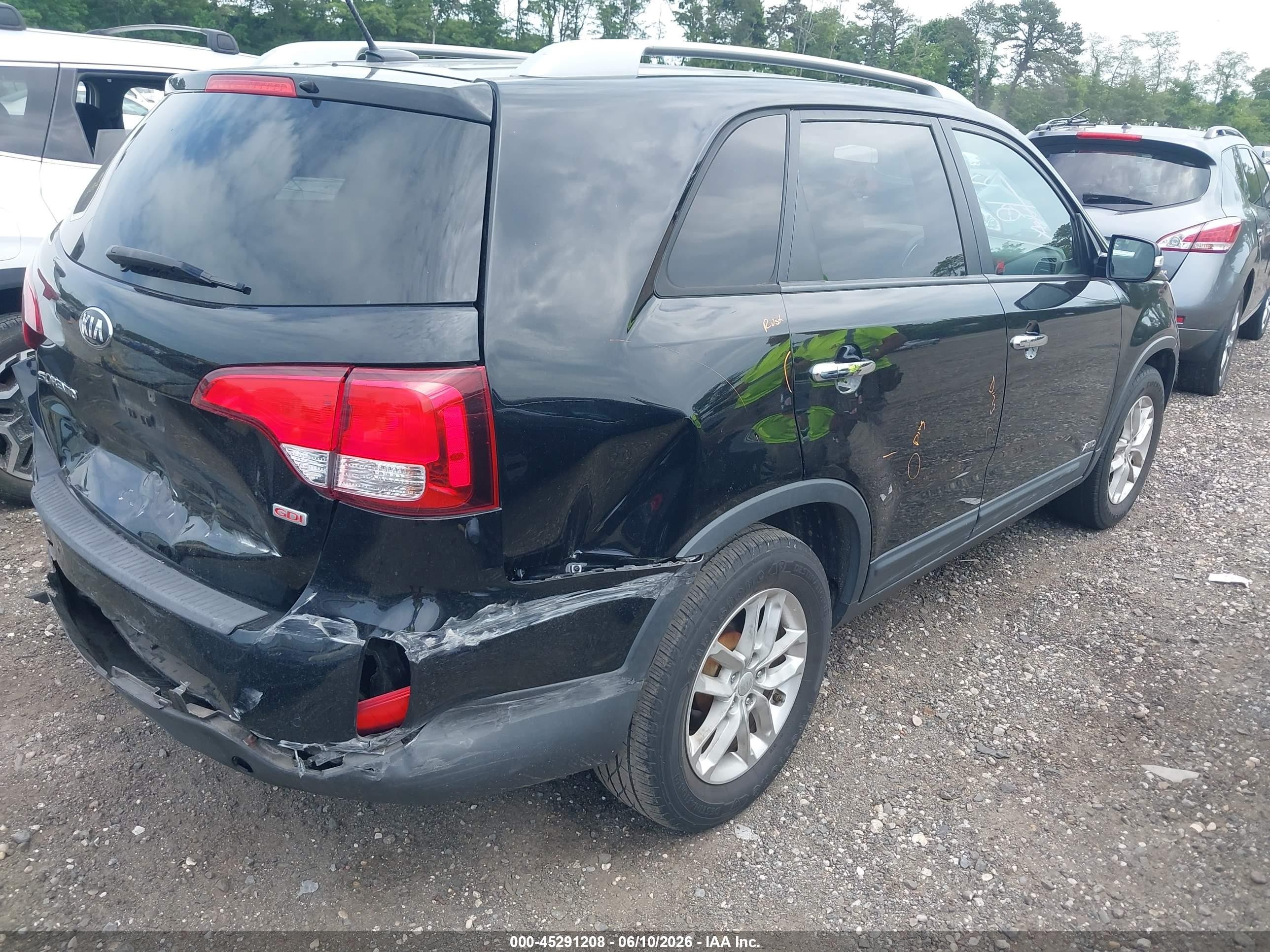 2015 Kia Sorento Lx Black vin: 5XYKTDA67FG567691