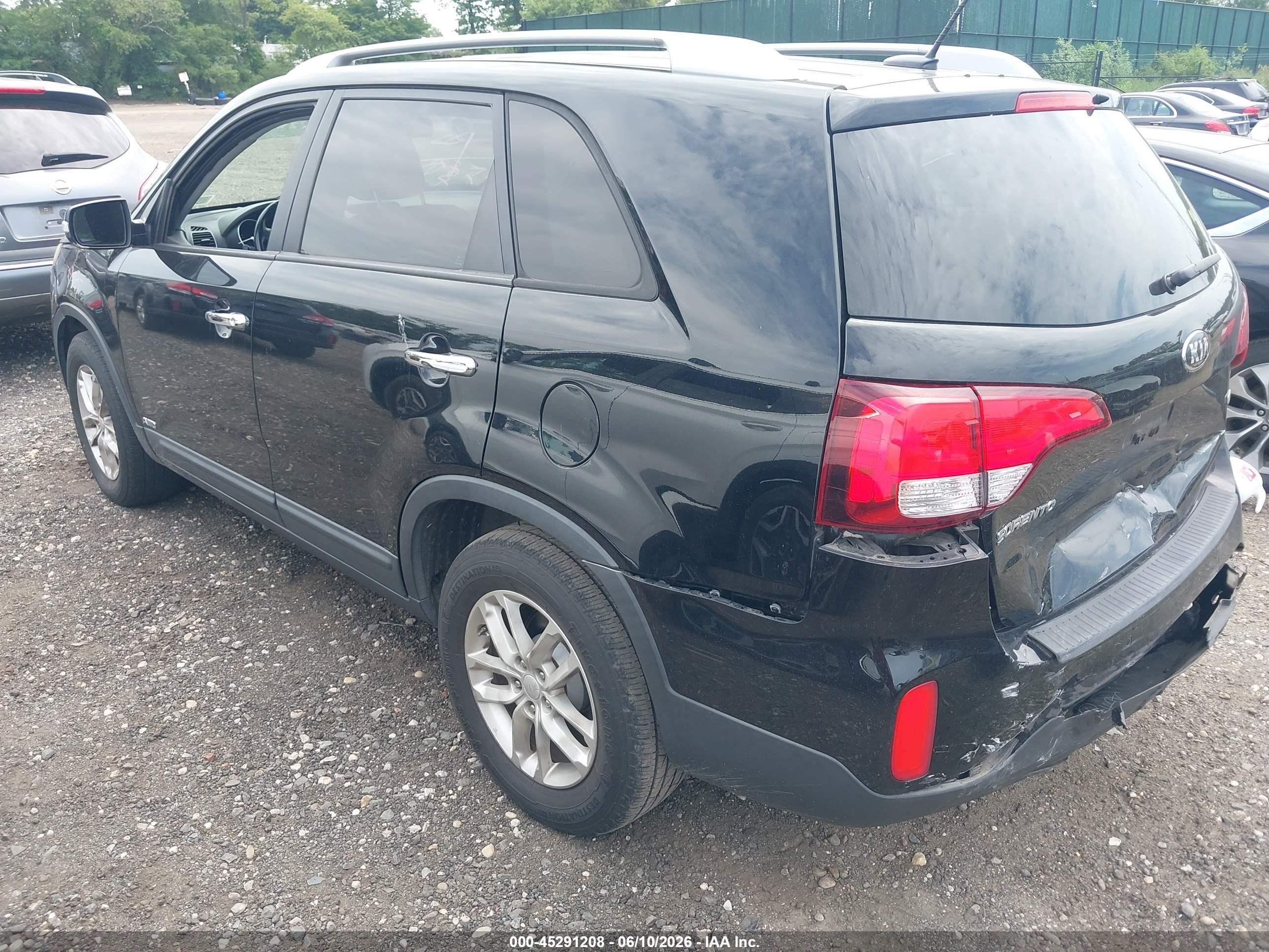 2015 Kia Sorento Lx Black vin: 5XYKTDA67FG567691