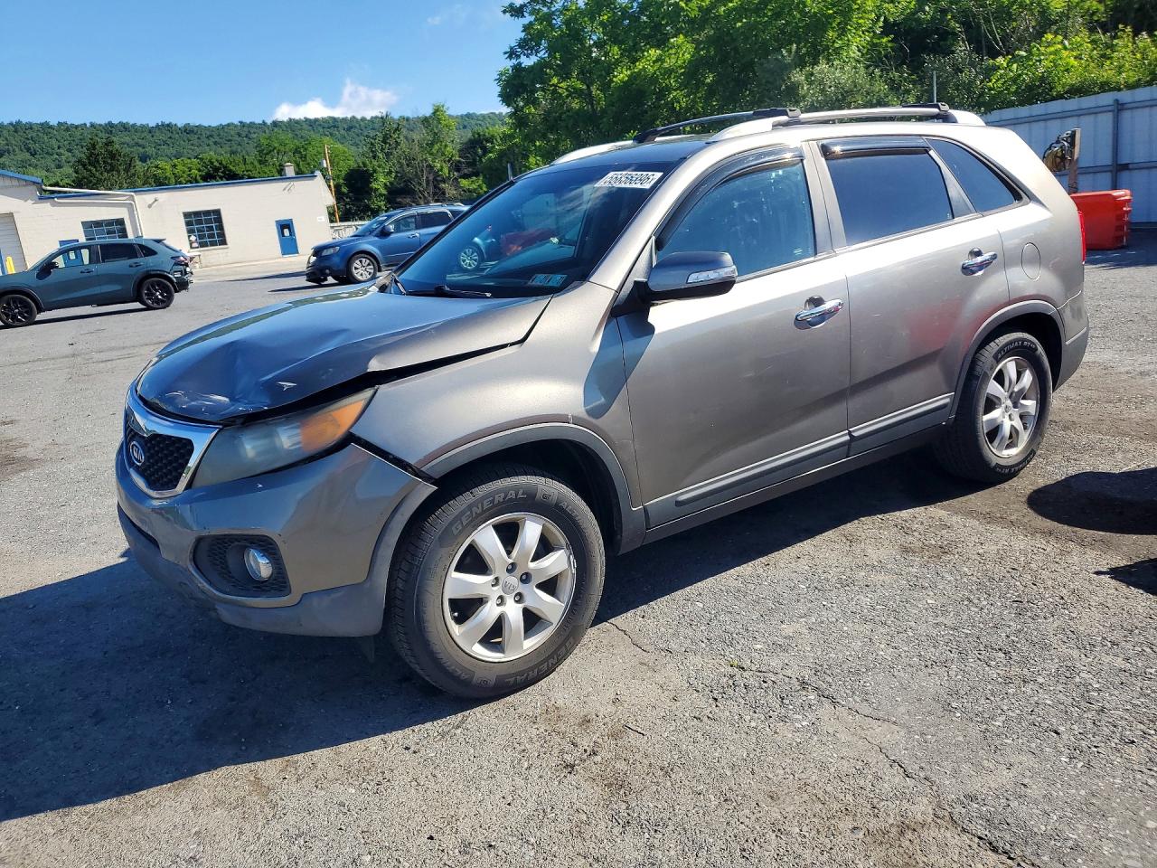 2012 Kia Sorento Lx Gray vin: 5XYKTDA68CG252278