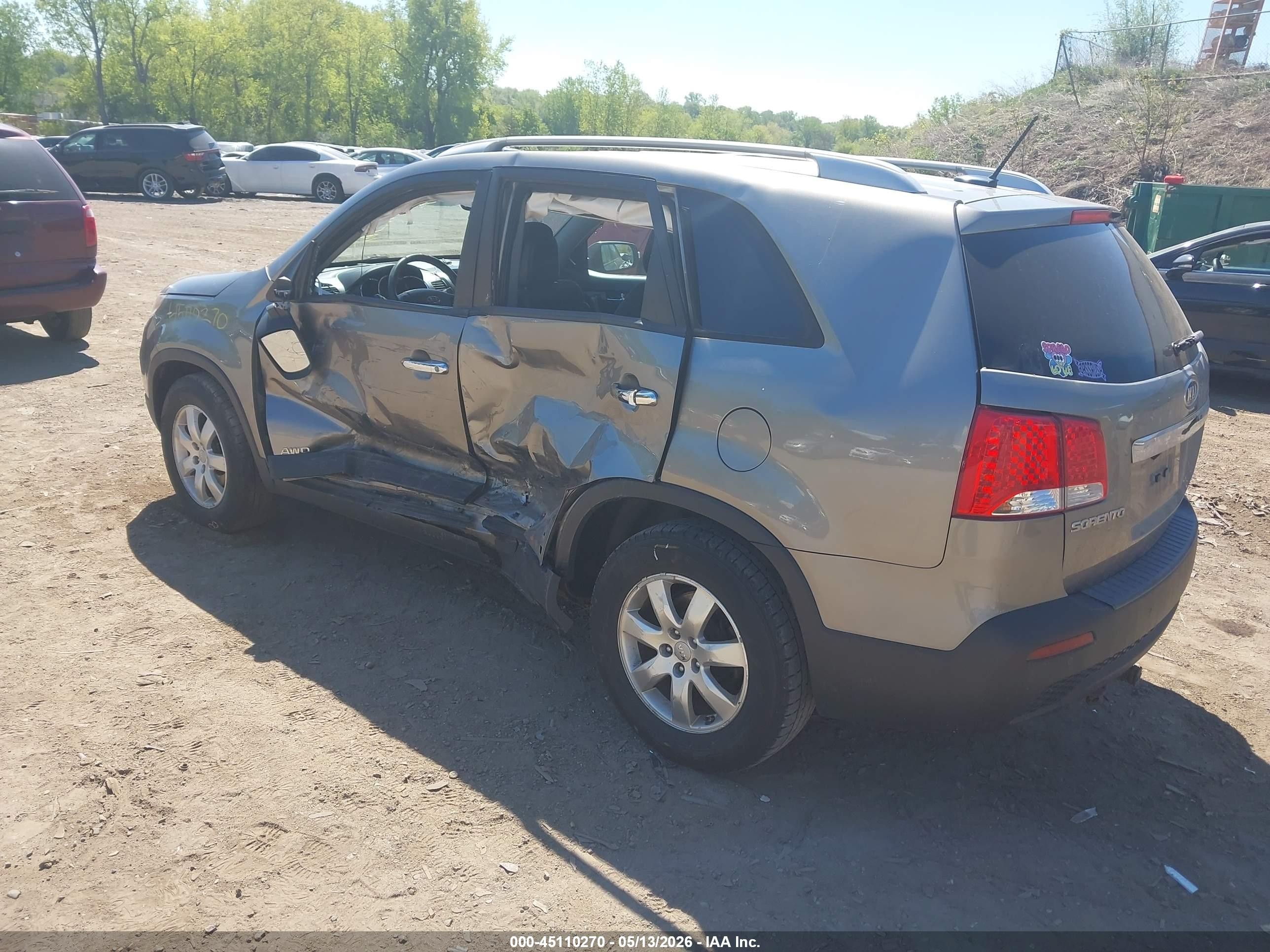2012 Kia Sorento Lx Gray vin: 5XYKTDA68CG274667