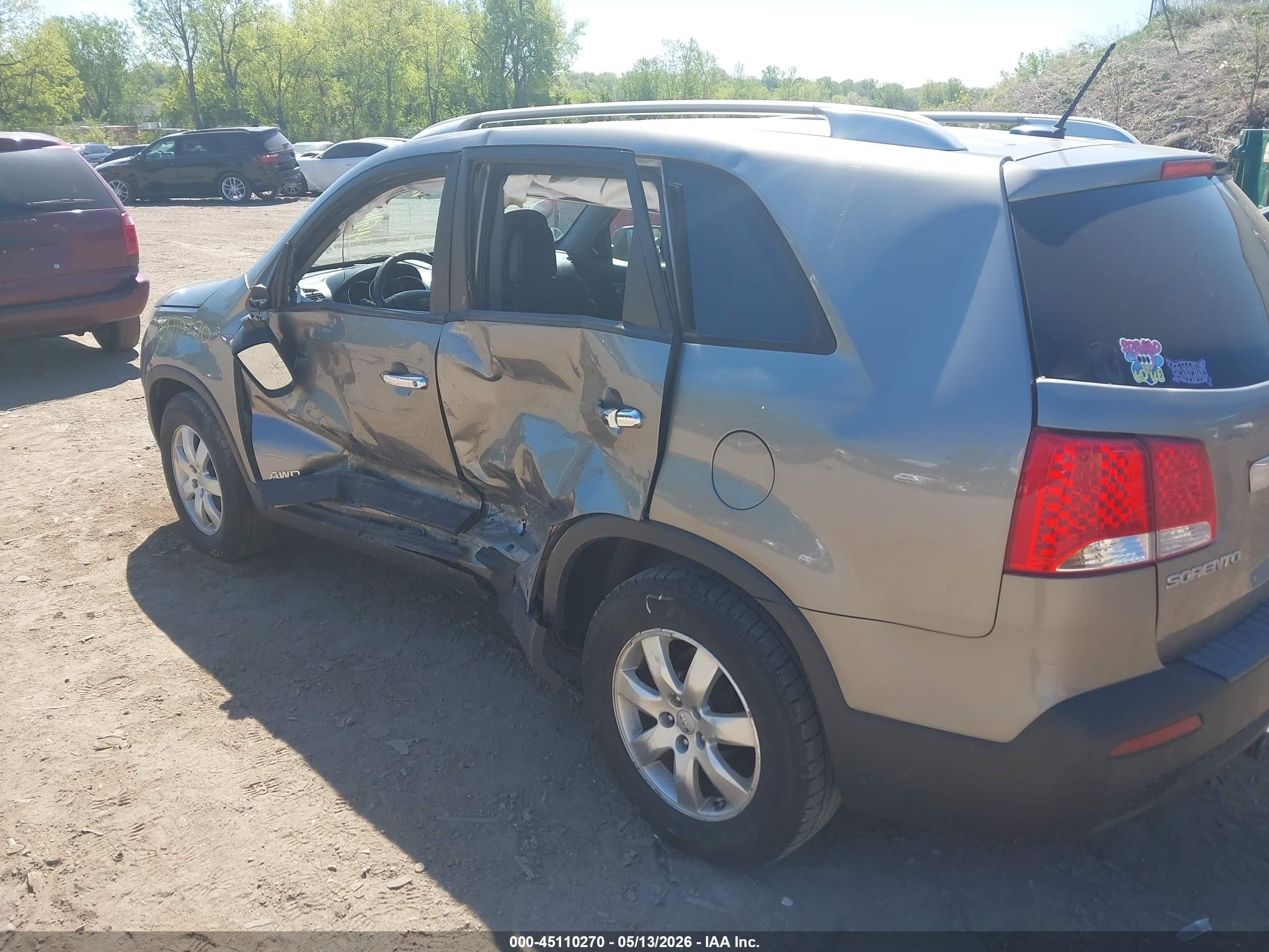 2012 Kia Sorento Lx Gray vin: 5XYKTDA68CG274667