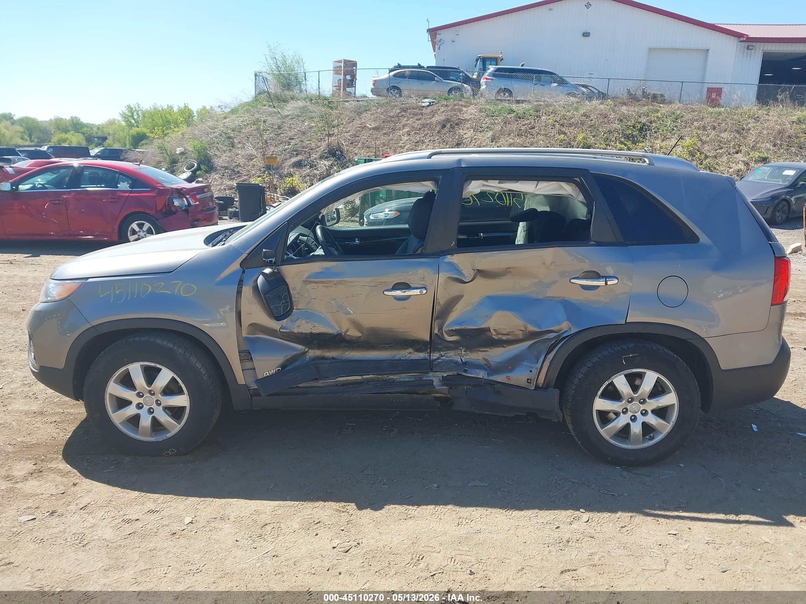 2012 Kia Sorento Lx Gray vin: 5XYKTDA68CG274667