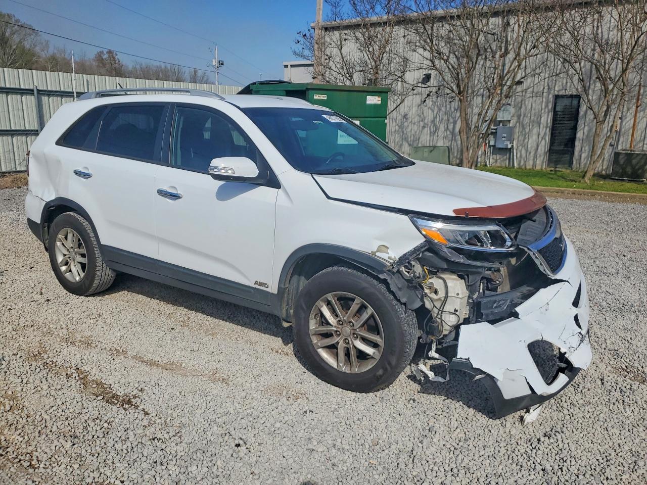 2014 Kia Sorento Lx White vin: 5XYKTDA68EG508910