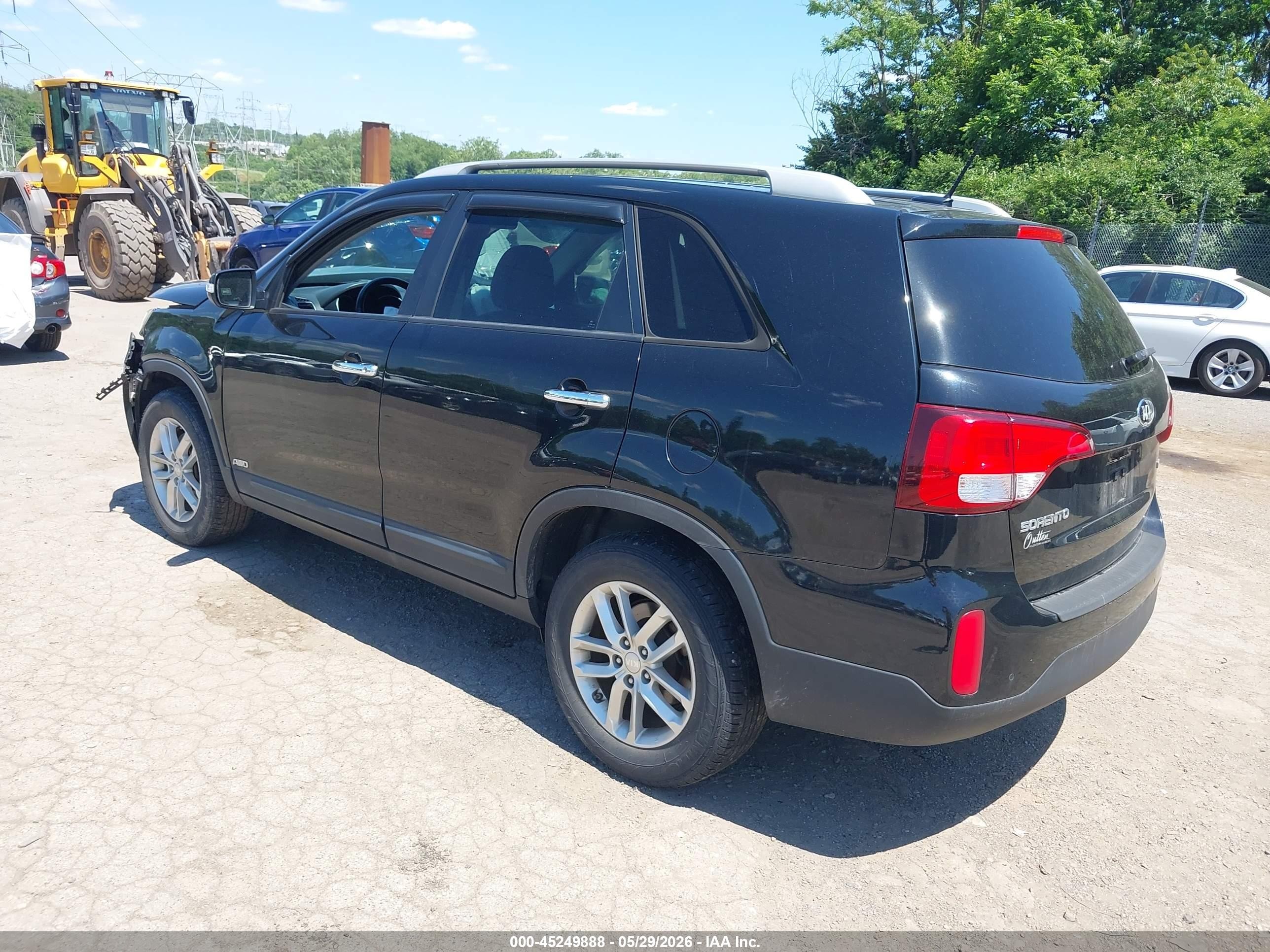 2015 Kia Sorento Lx Black vin: 5XYKTDA68FG606353