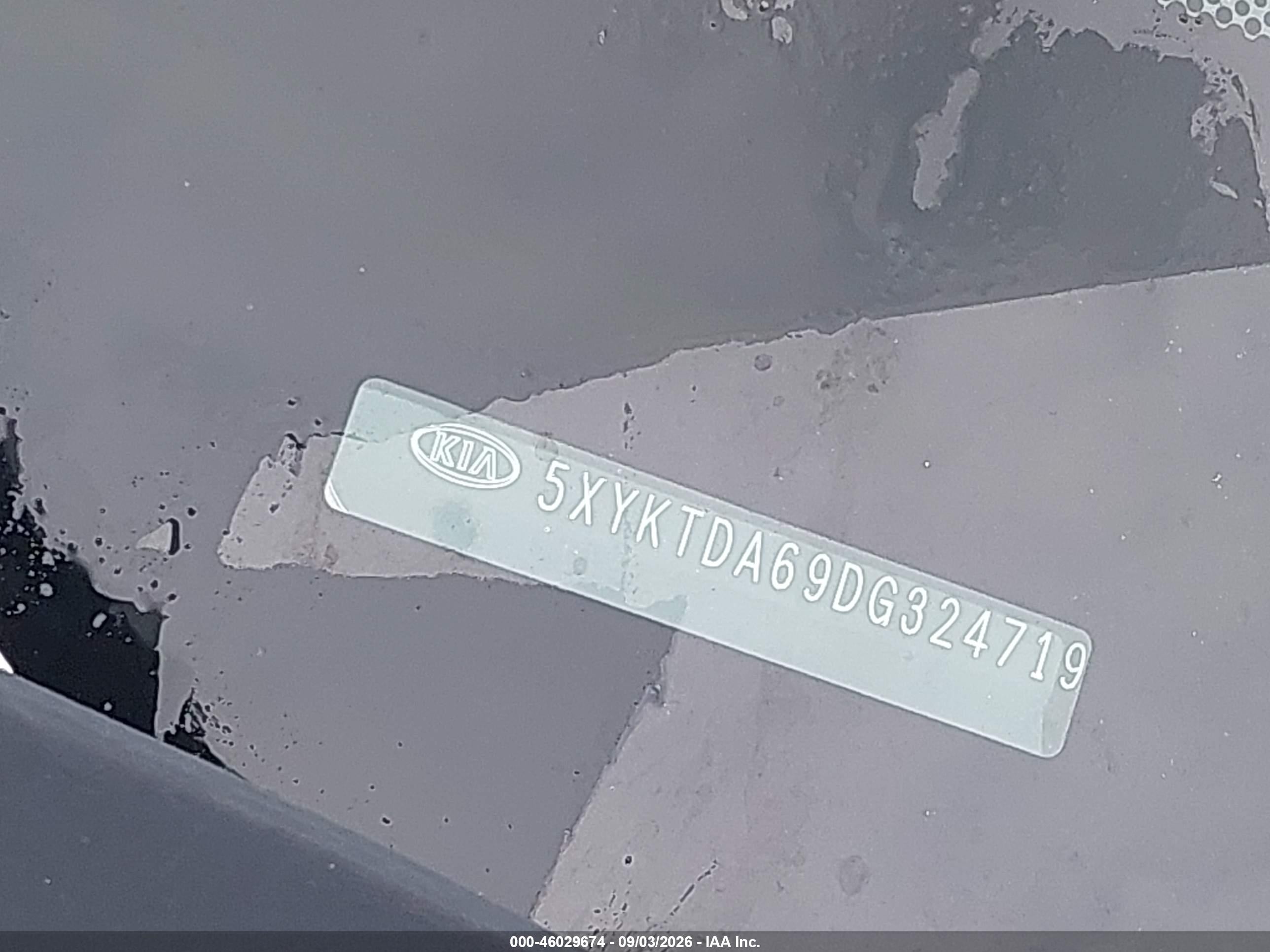 2013 Kia Sorento Lx Gray vin: 5XYKTDA69DG324719