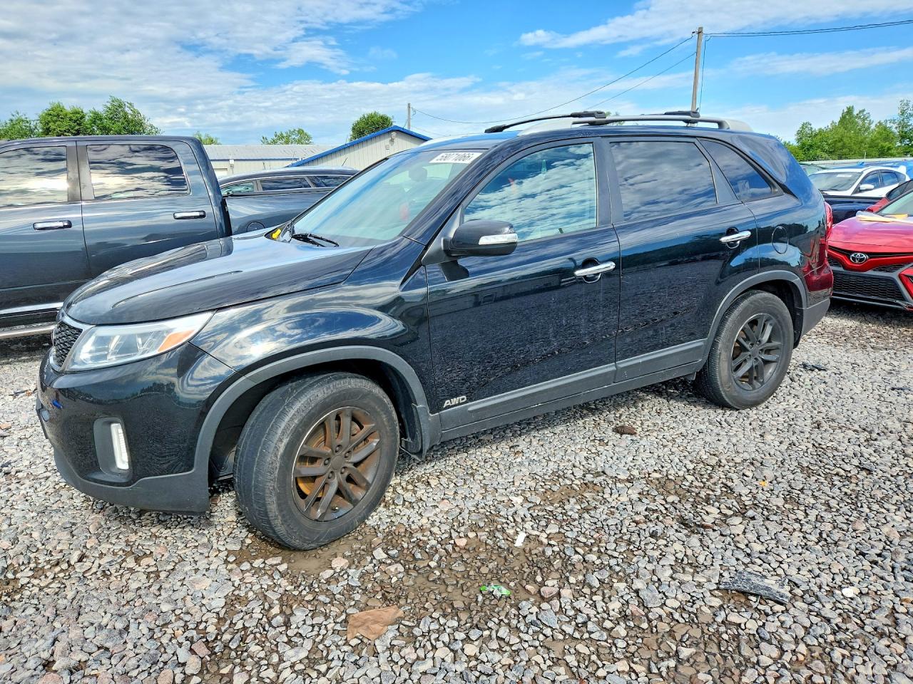 2015 Kia Sorento Lx Black vin: 5XYKTDA69FG582936