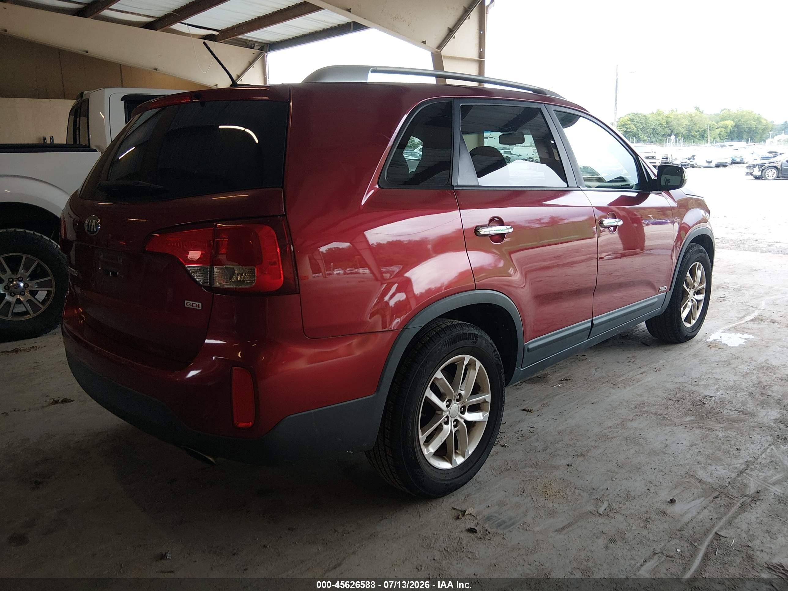 2015 Kia Sorento Lx Red vin: 5XYKTDA69FG650278