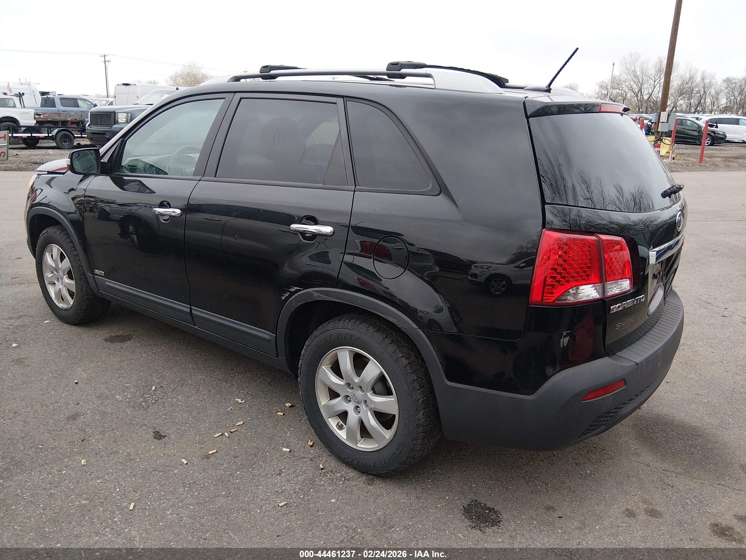 2012 Kia Sorento Lx Black vin: 5XYKTDA6XCG206550